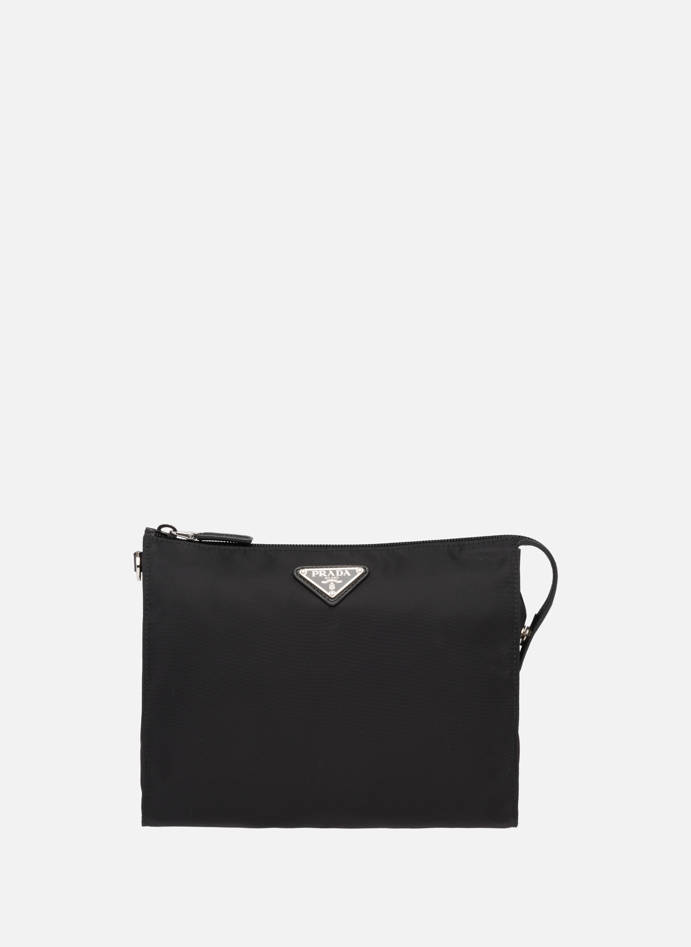 Nécessaire en re-nylon et cuir saffiano PRADA Noir