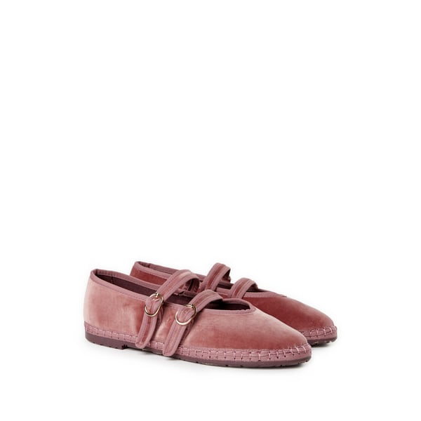 Ballerines Claire double bride en coton mélangé