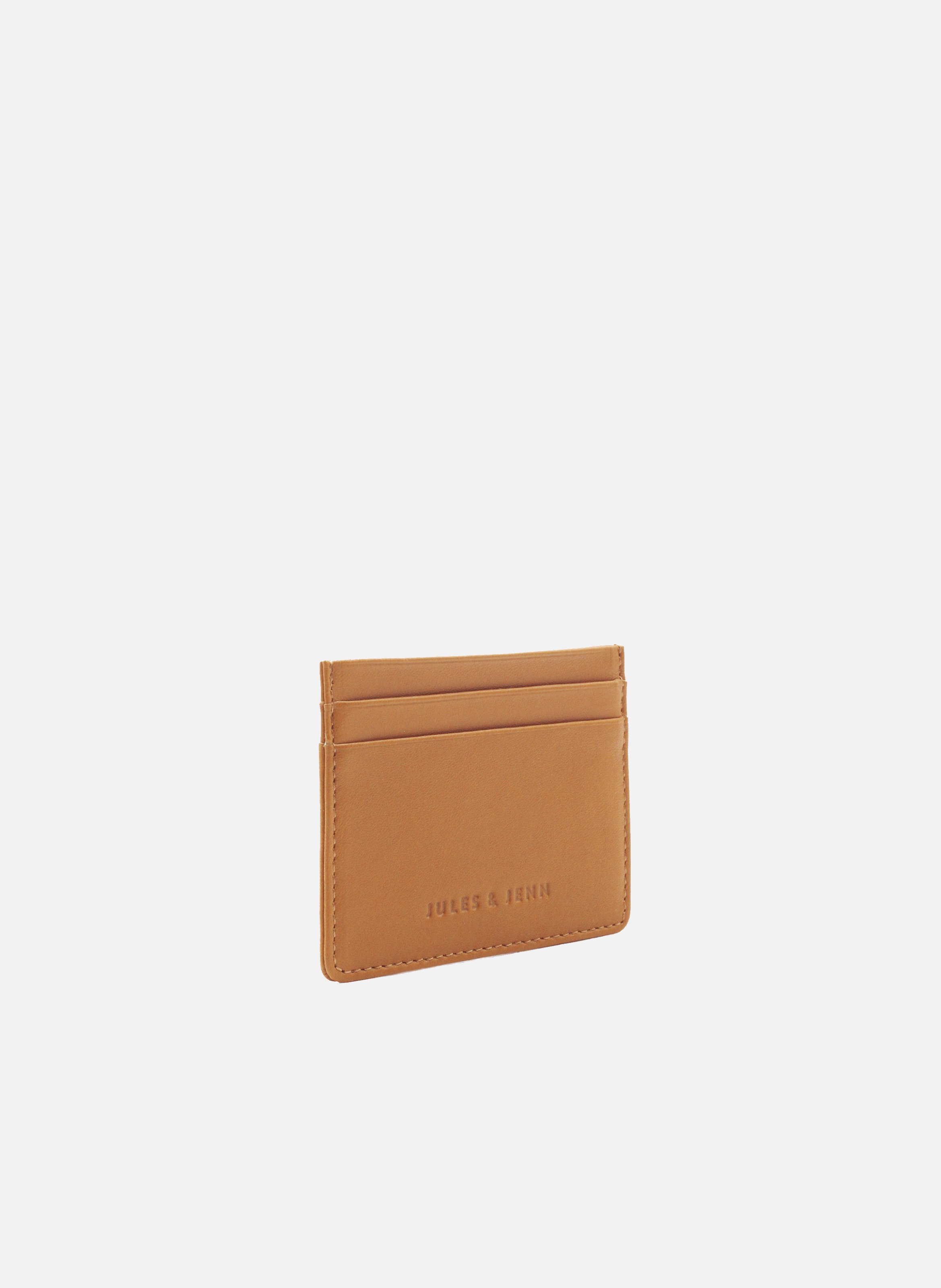 Porte-cartes cuir lisse JULES & JENN Marron