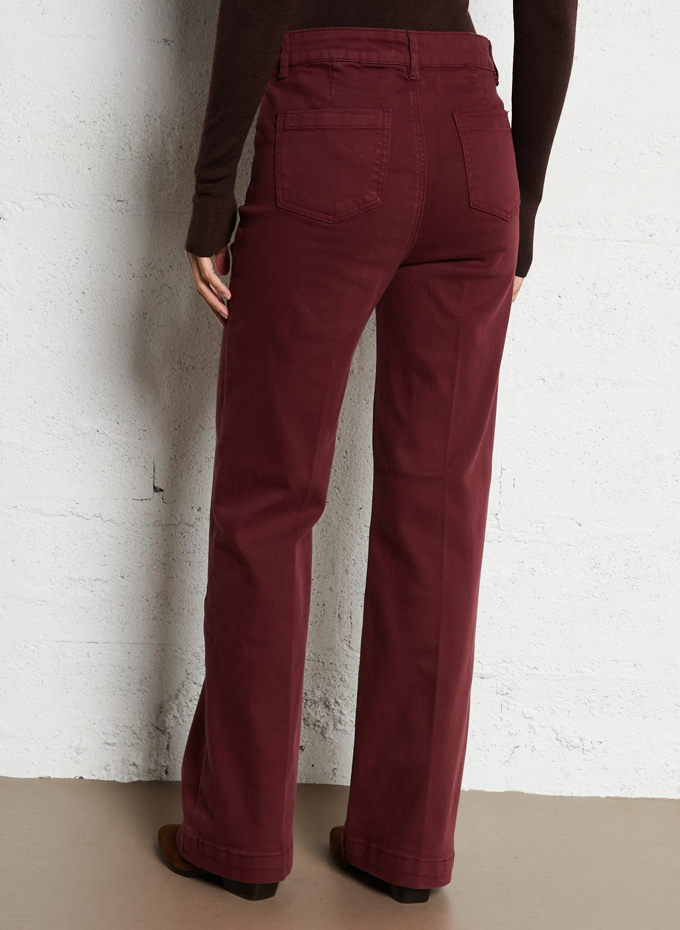 Jean flare luna MAISON 123 Rouge