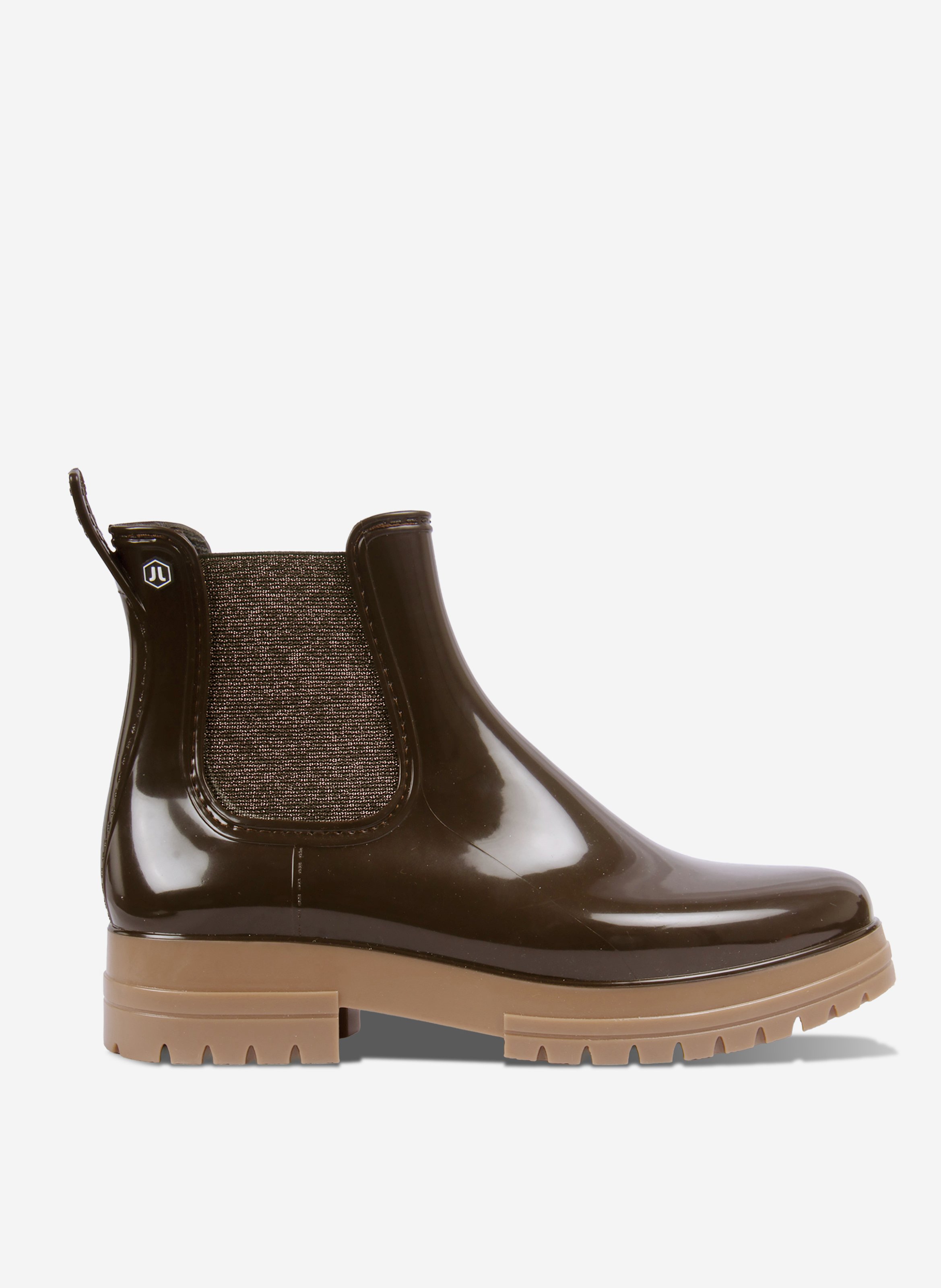 Bottines de pluie crantées JULES & JENN Marron