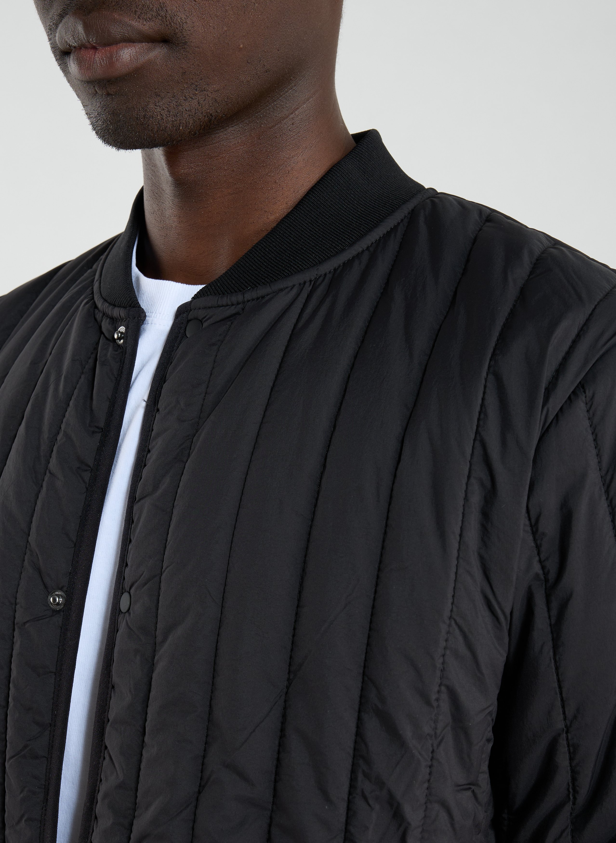 Veste droite matelassée RAINS Noir