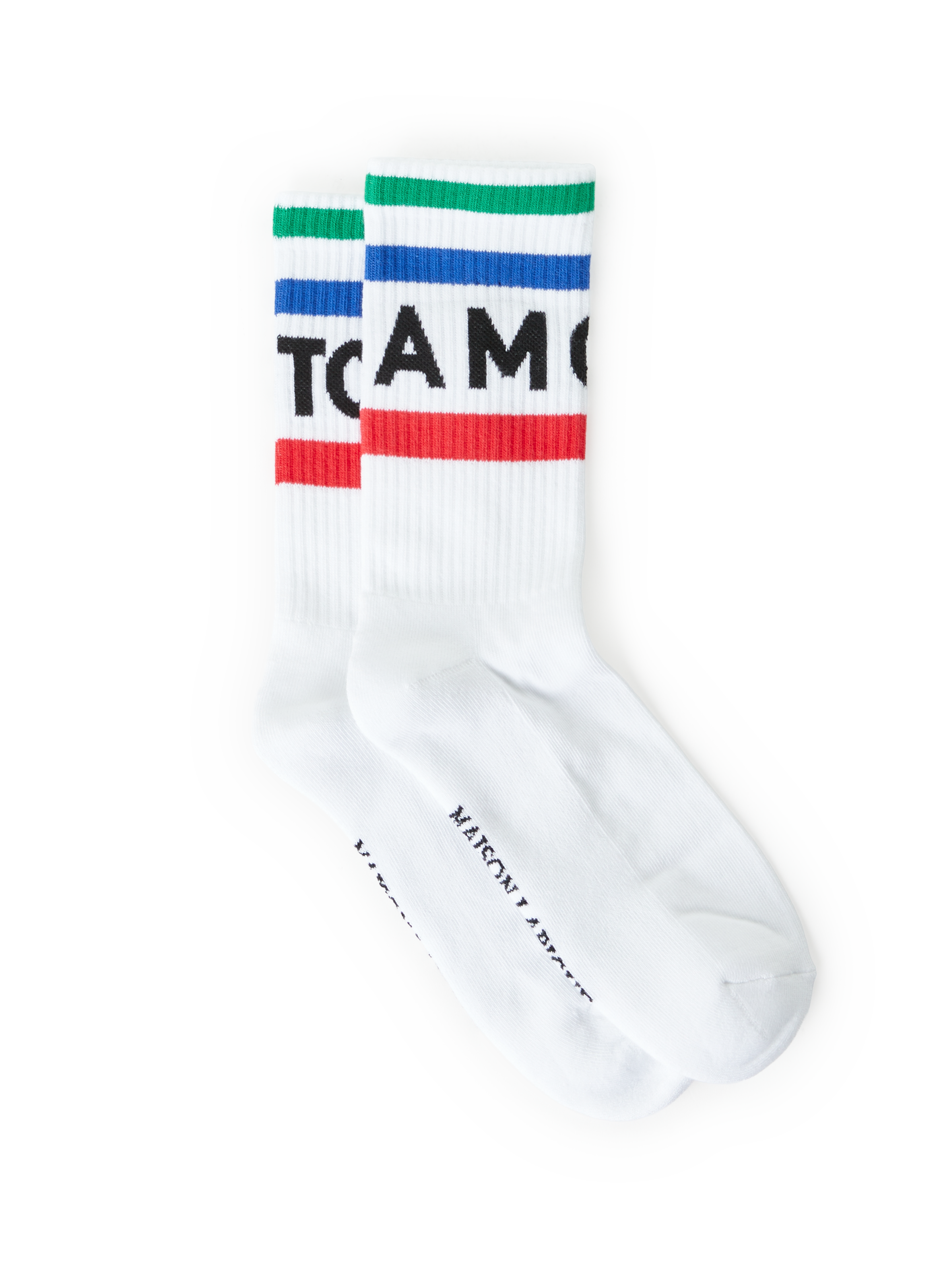 MAISON LABICHE ?Amour Toujours? cotton-blend socks White