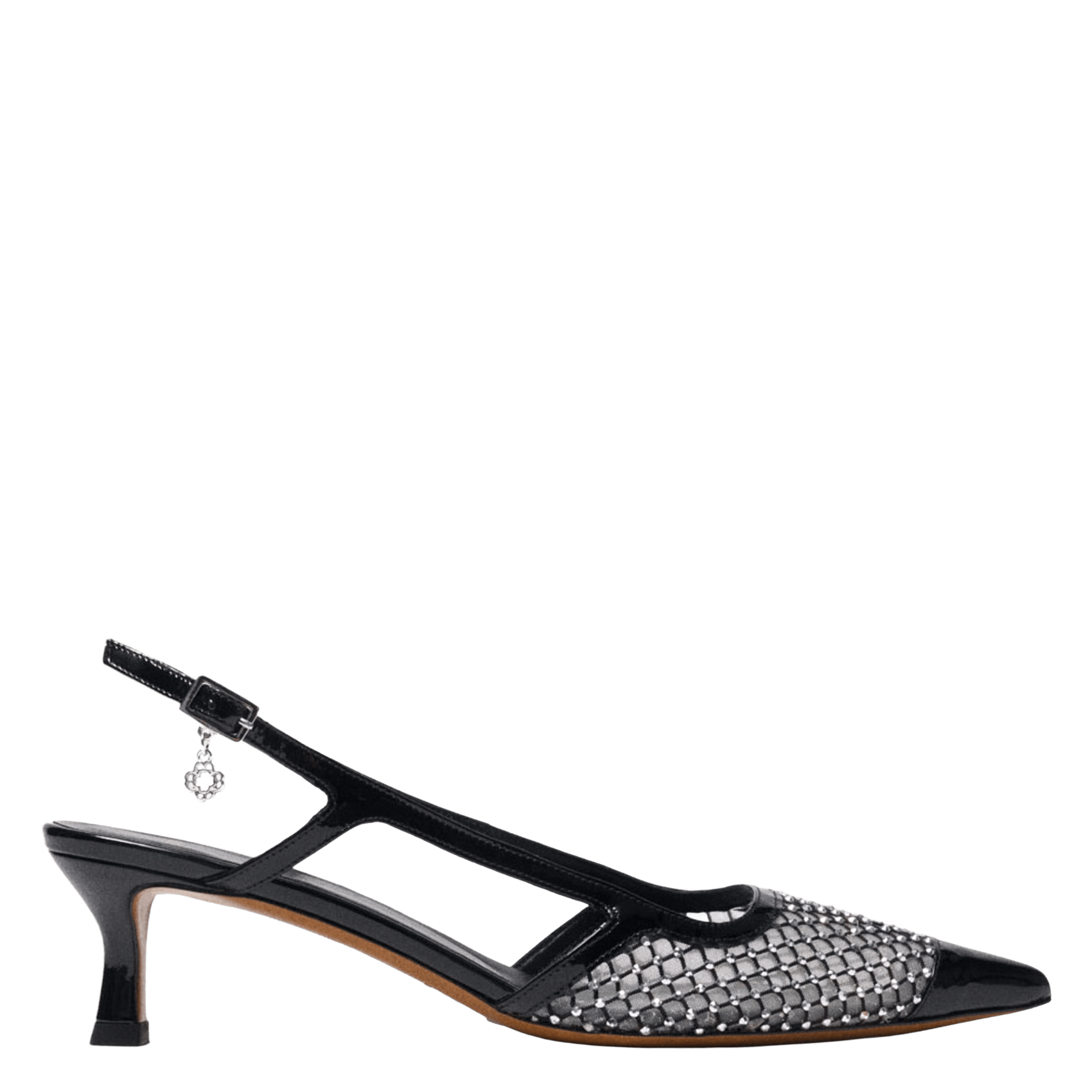 Slingbacks effet cuir MAJE Noir