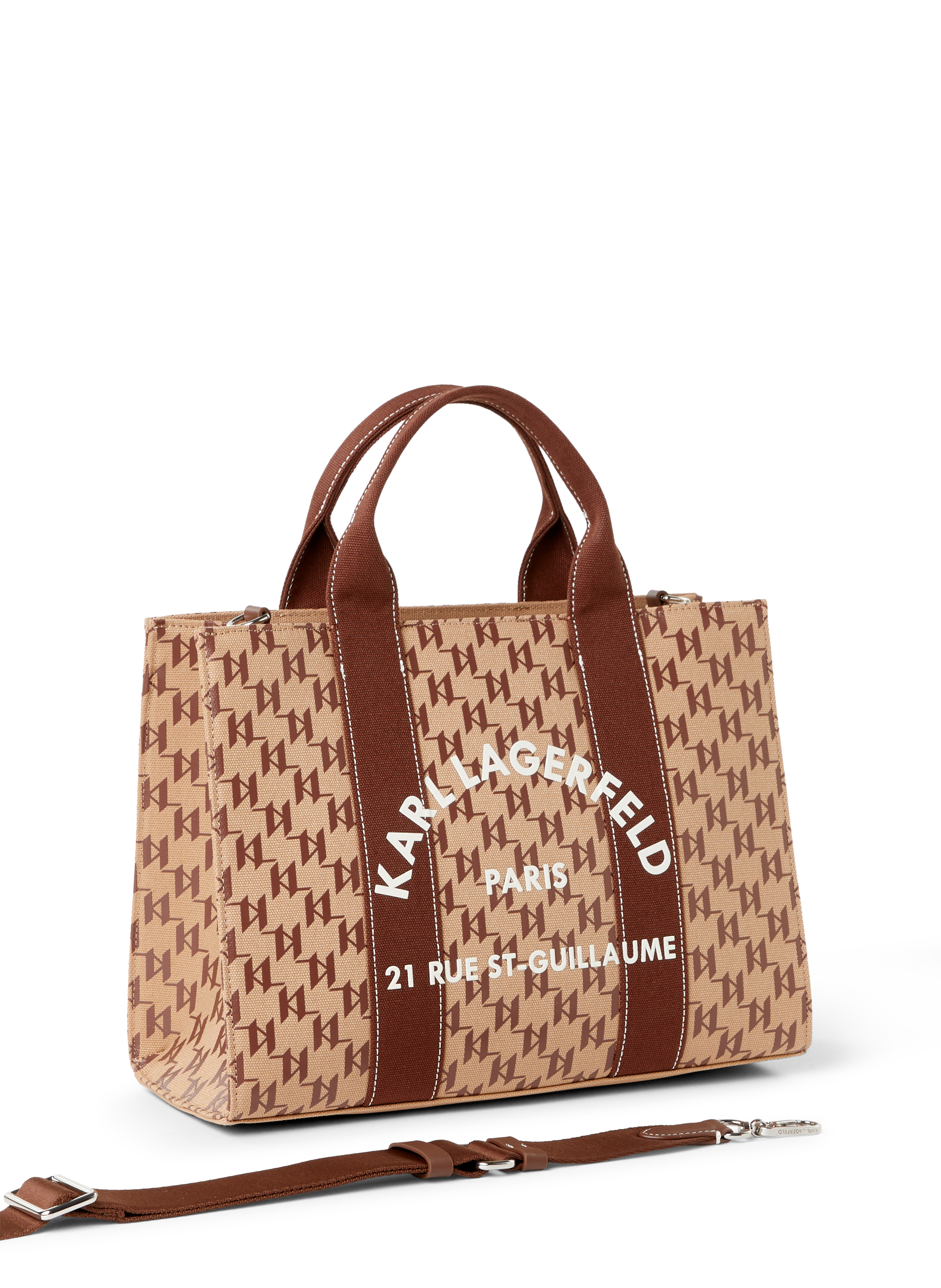 Sac à main logotypé en coton KARL LAGERFELD Multicolore