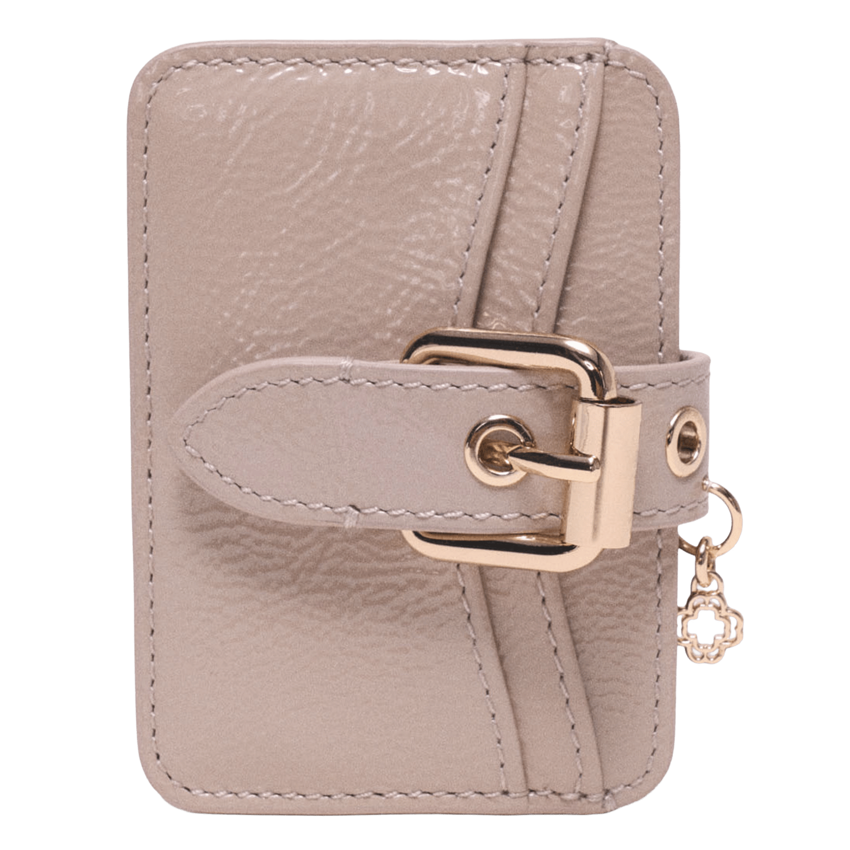 Porte-cartes en cuir naplak miss m MAJE Beige