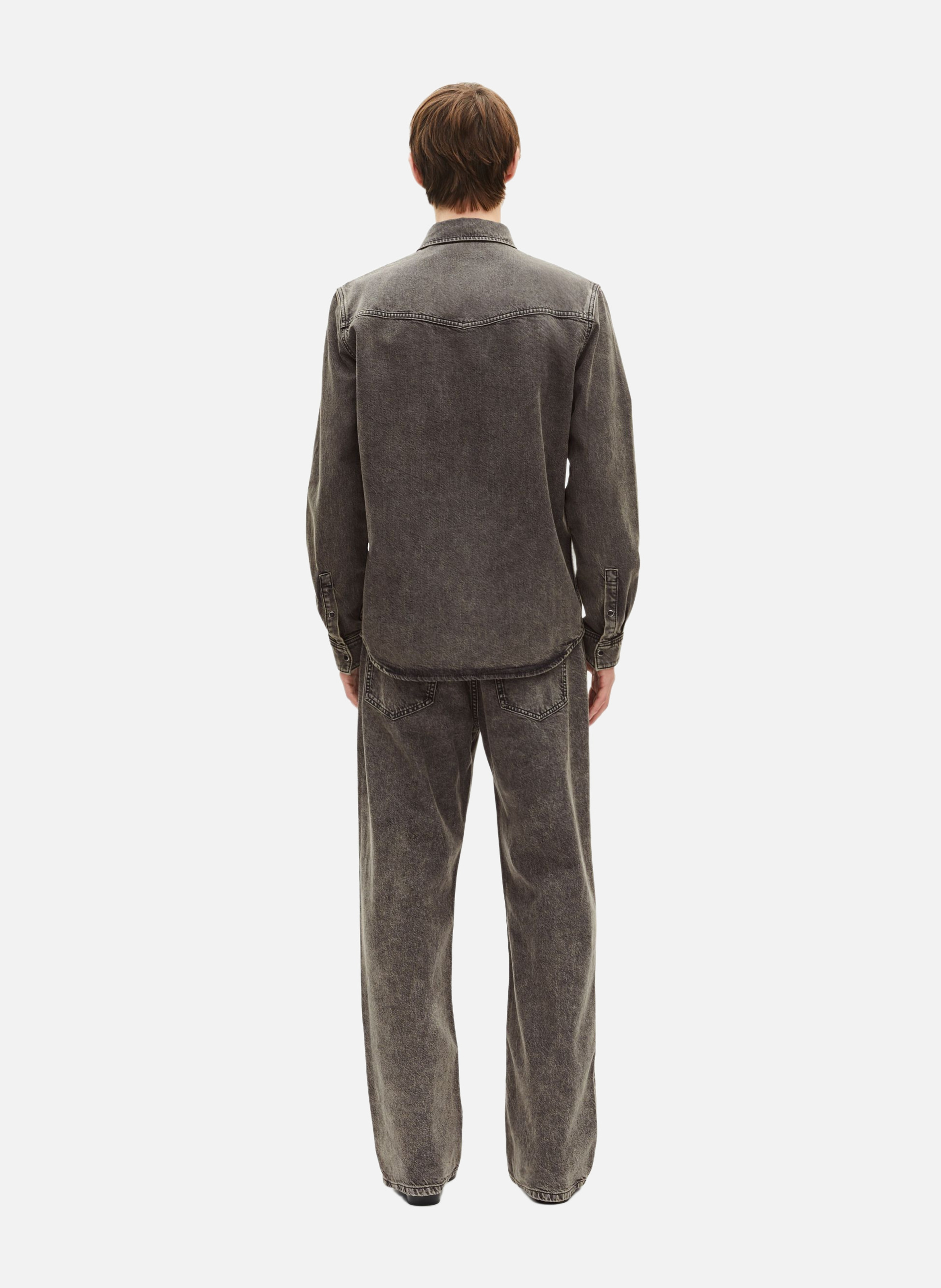 Chemise en denim THE KOOPLES Gris