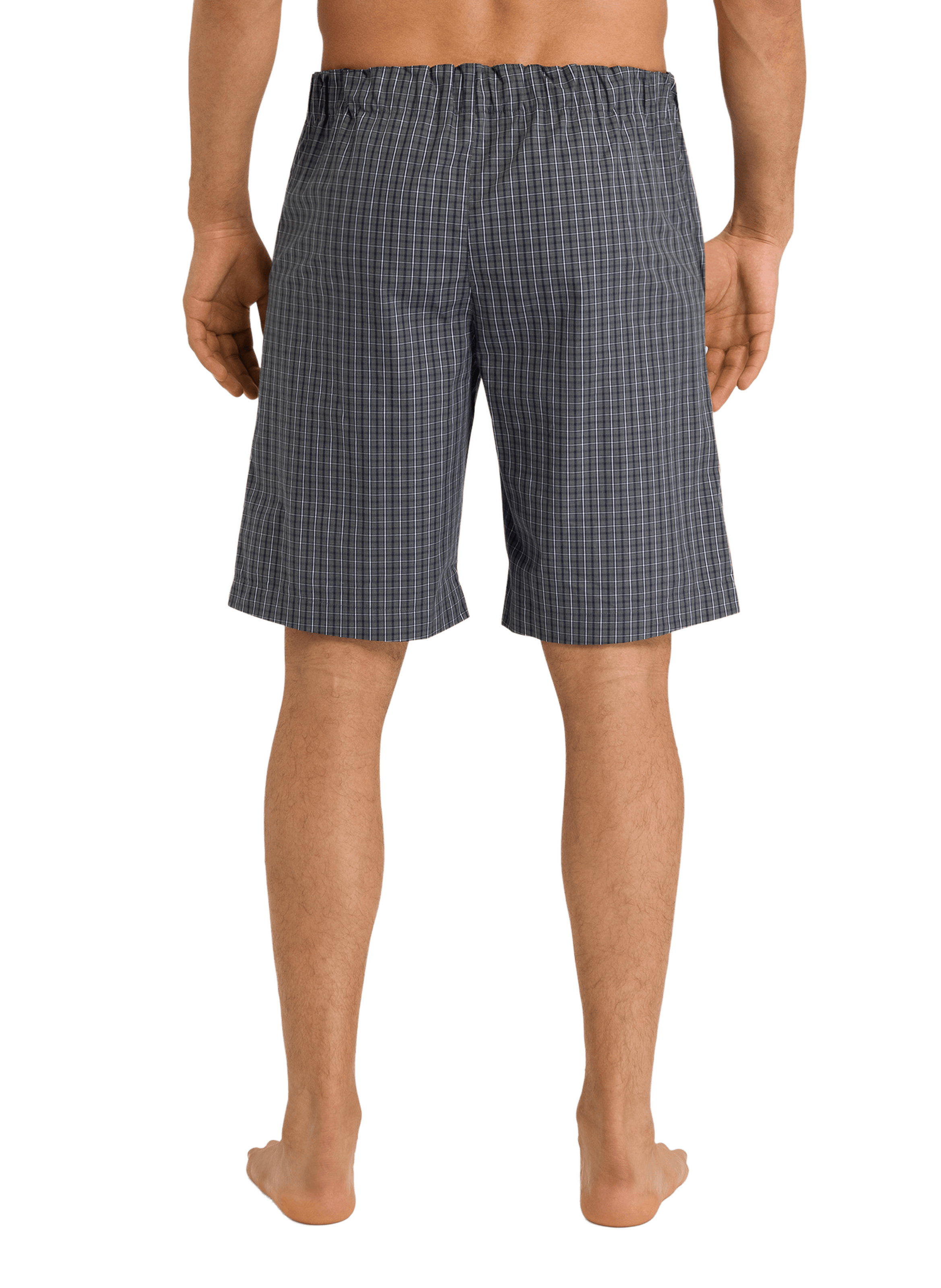 Cotton check pyjama shorts HANRO Grey