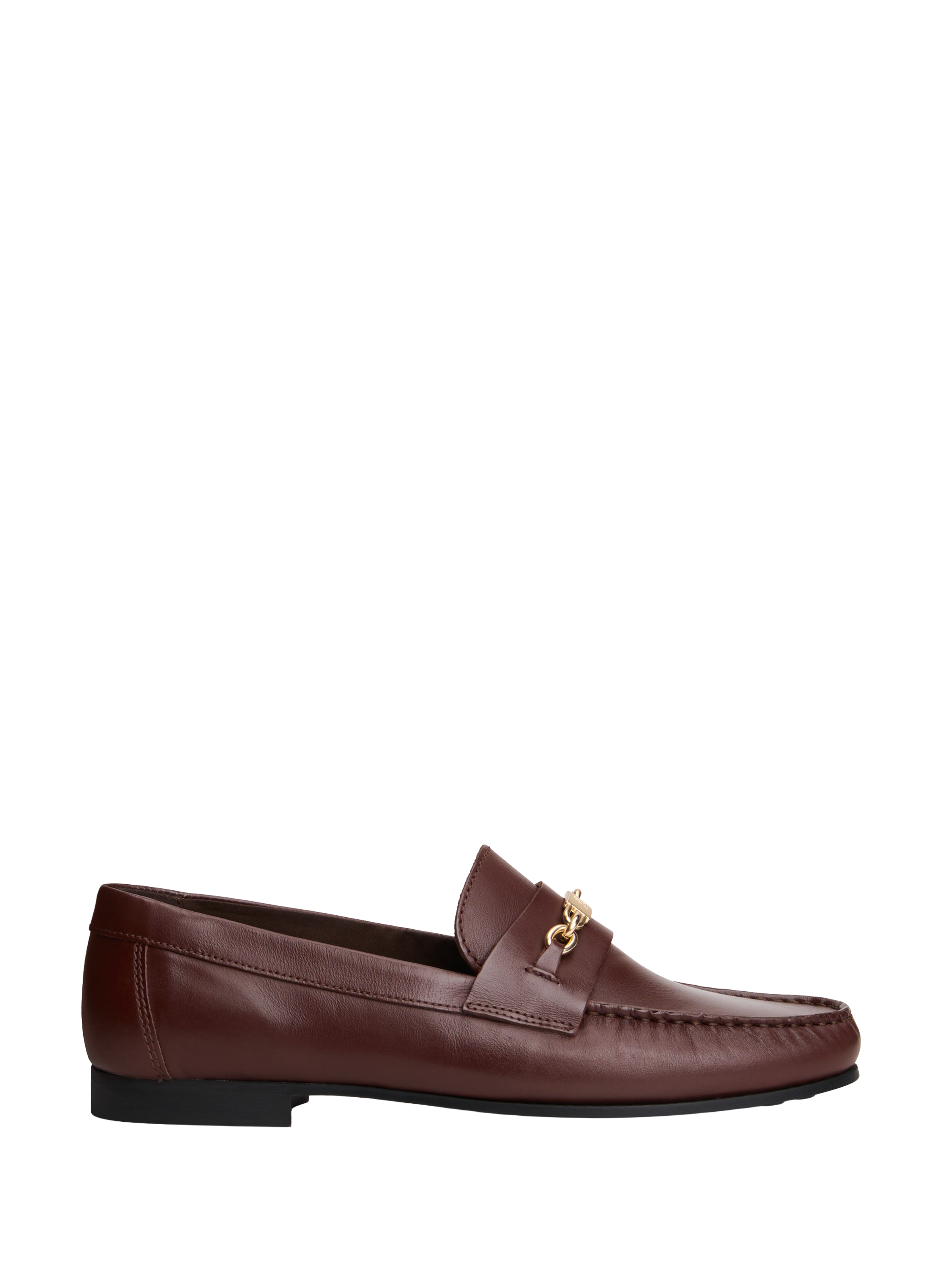 Loafers with smooth leather and bit detail TOMMY HILFIGER Brown