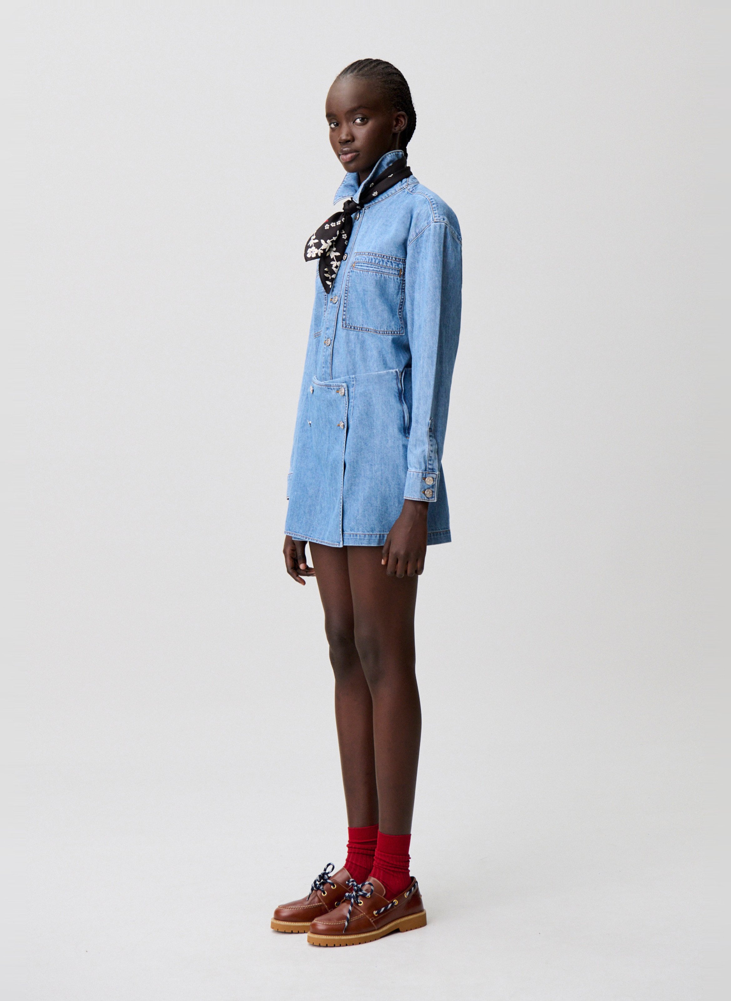 Short droit en coton CLAUDIE PIERLOT Bleu