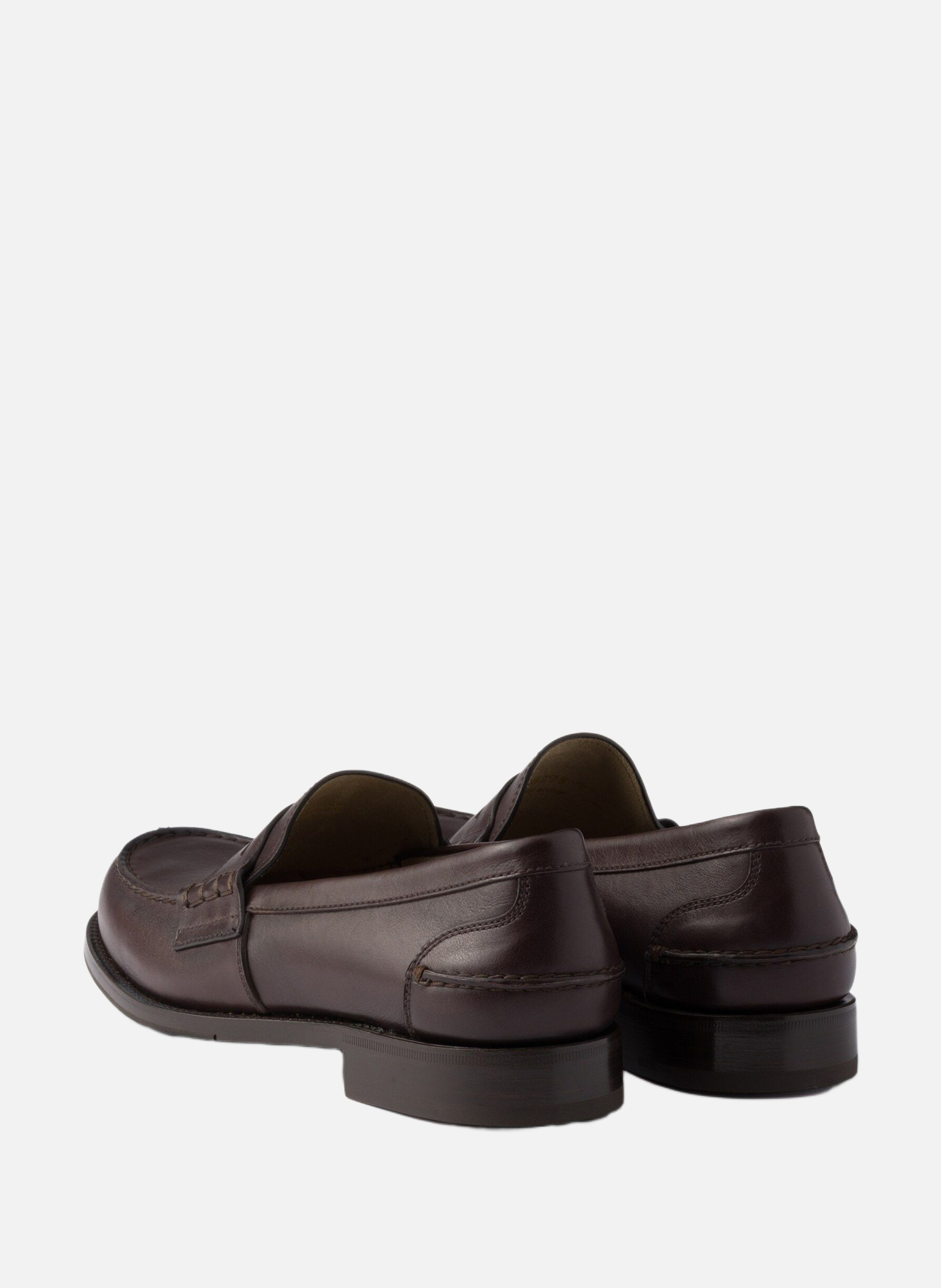 Mocassins en cuir PRADA Marron