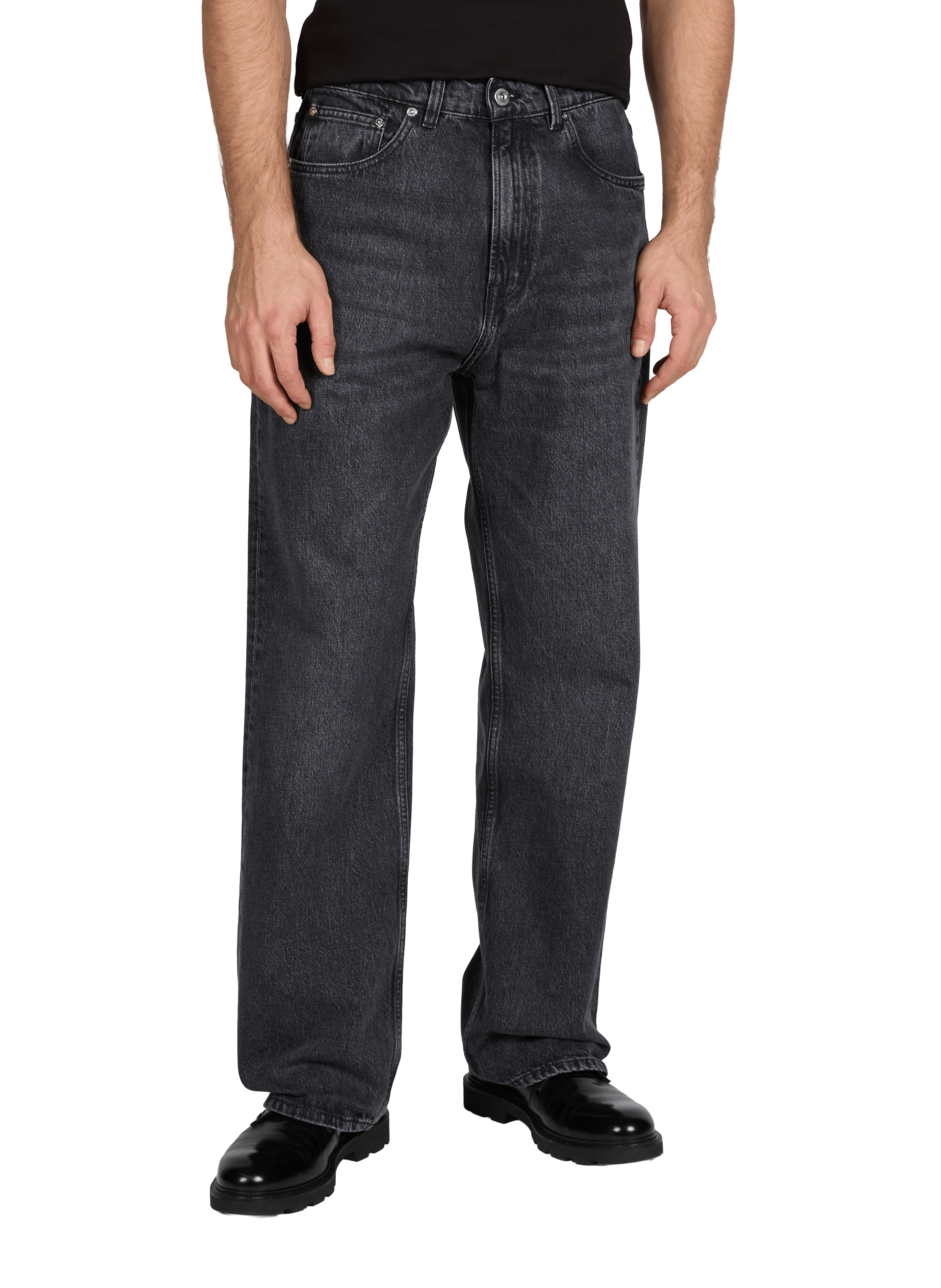 Jean droit en coton OUR LEGACY Noir