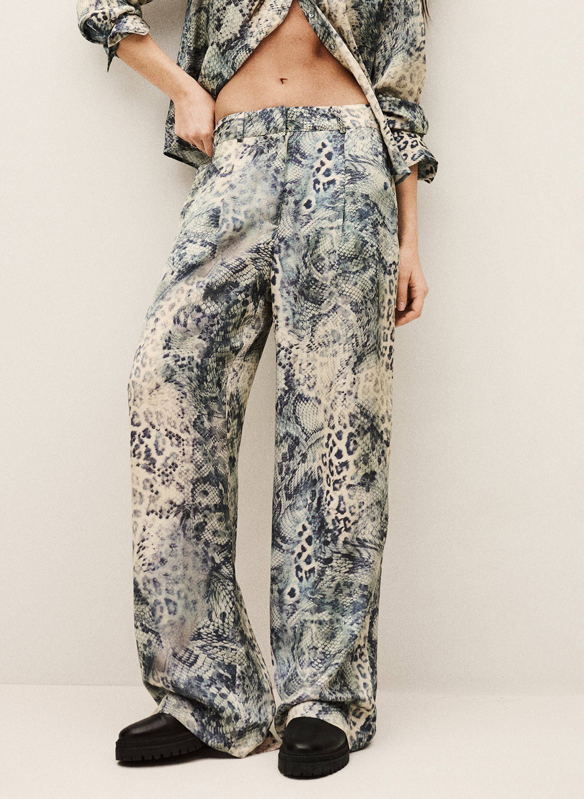 Pantalon large imprimé carrina BA&SH Bleu