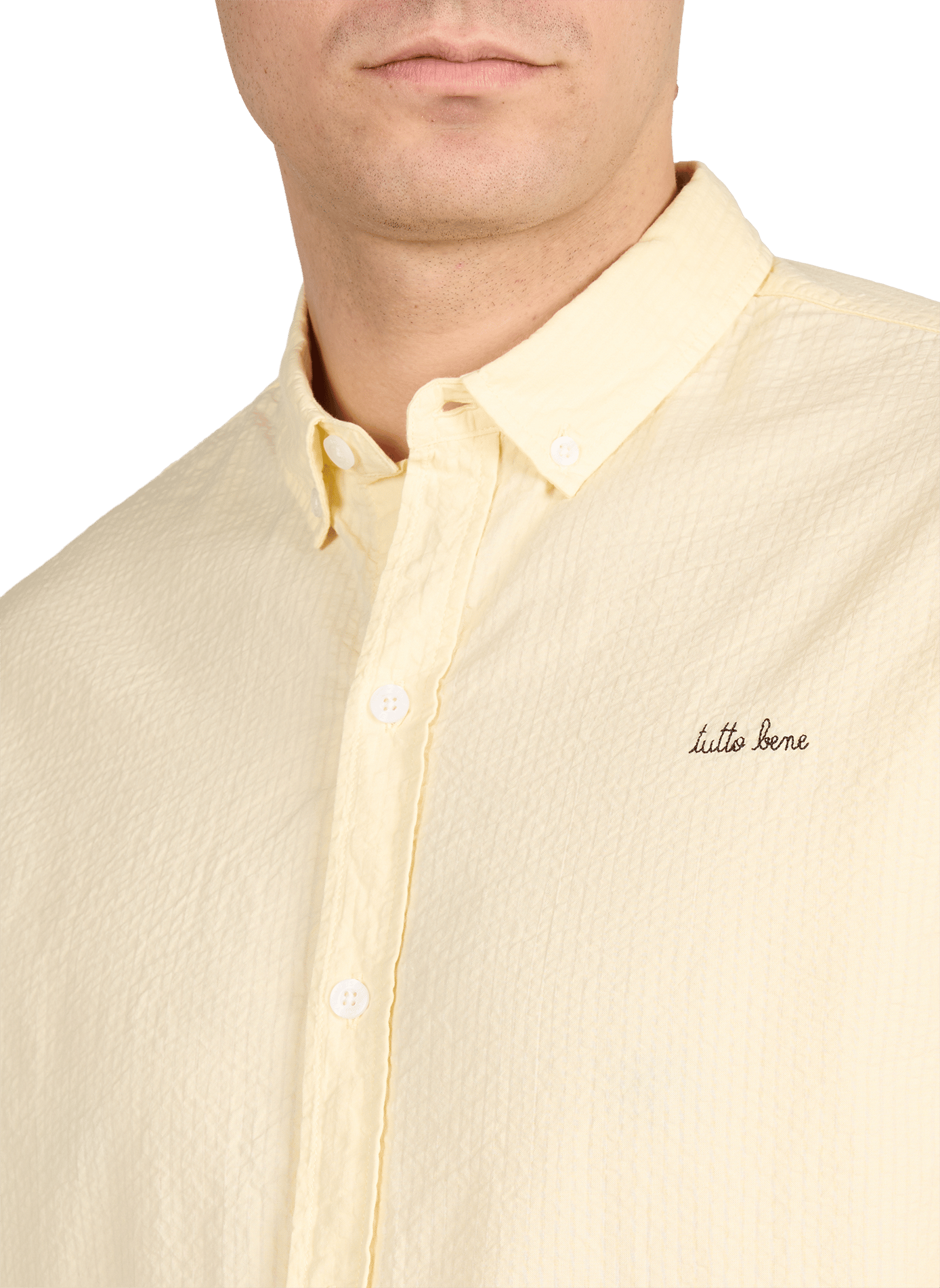 Malesherbes straight cotton gauze shirt MAISON LABICHE Yellow
