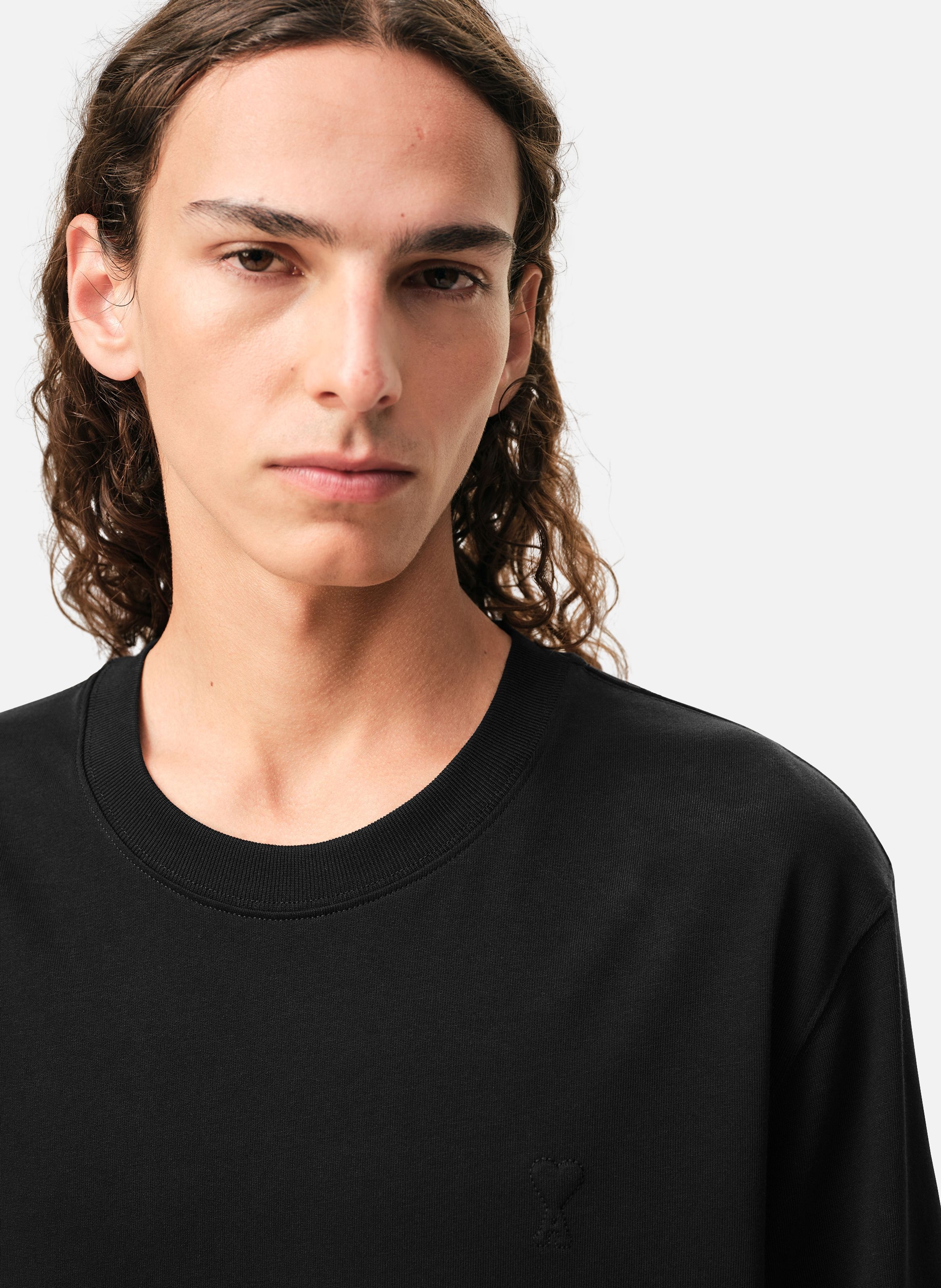 T-shirt Ami De Coeur En Coton unisexe AMI PARIS Noir