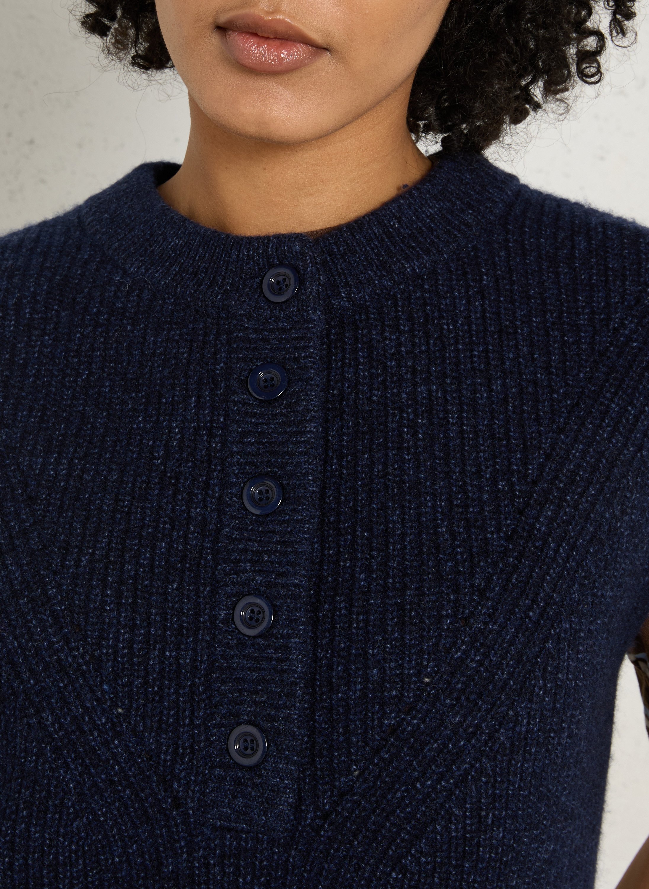 Pull col rond en laine mélangée poppy MAISON 123 Bleu