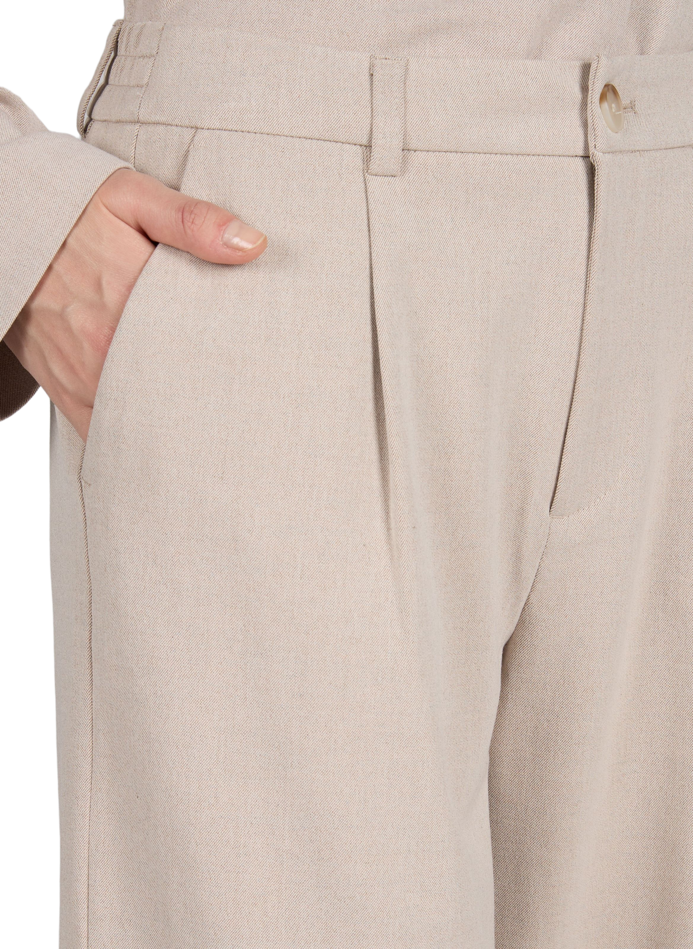Pantalon droit uni OBJECT Beige