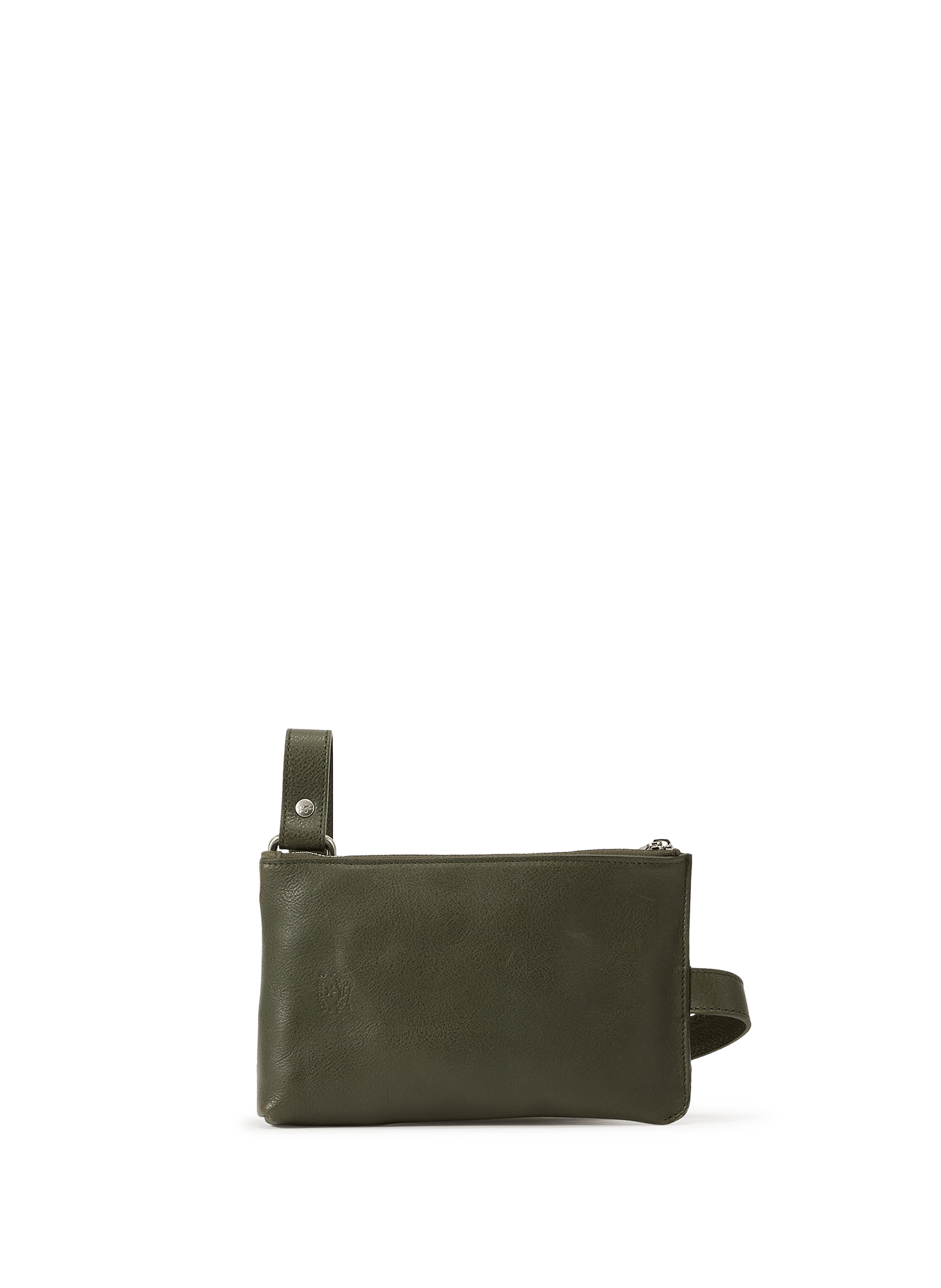 Cowhide leather bum bag IL BISONTE Khaki