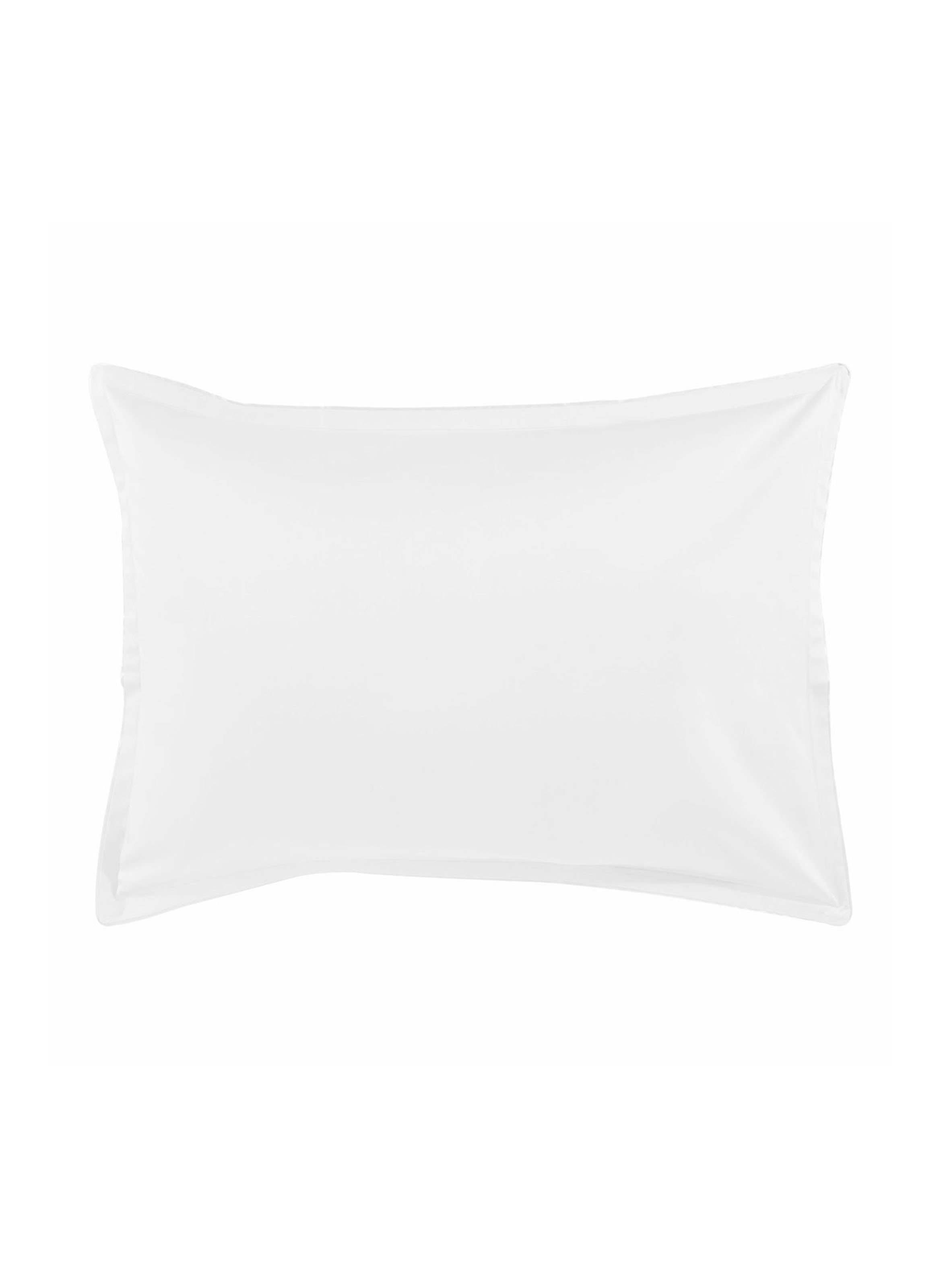 Taie d'oreiller unie en satin de coton, teophile ALEXANDRE TURPAULT Blanc