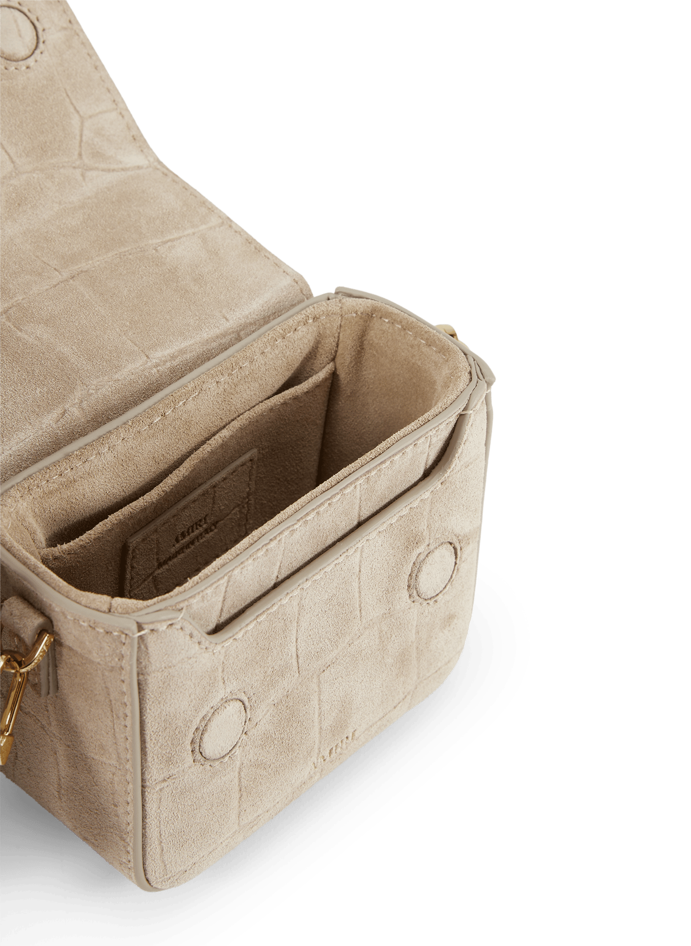 Sac à main Nano MA en cuir suédé AMIRI Beige