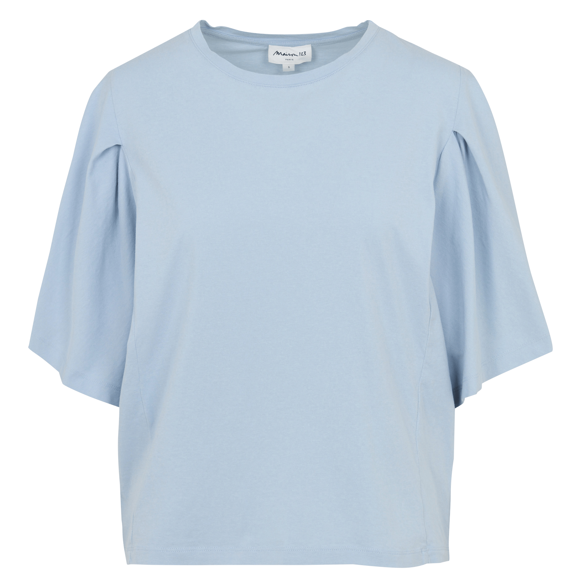 Tee-shirt oversize col rond en coton loreen MAISON 123 Bleu
