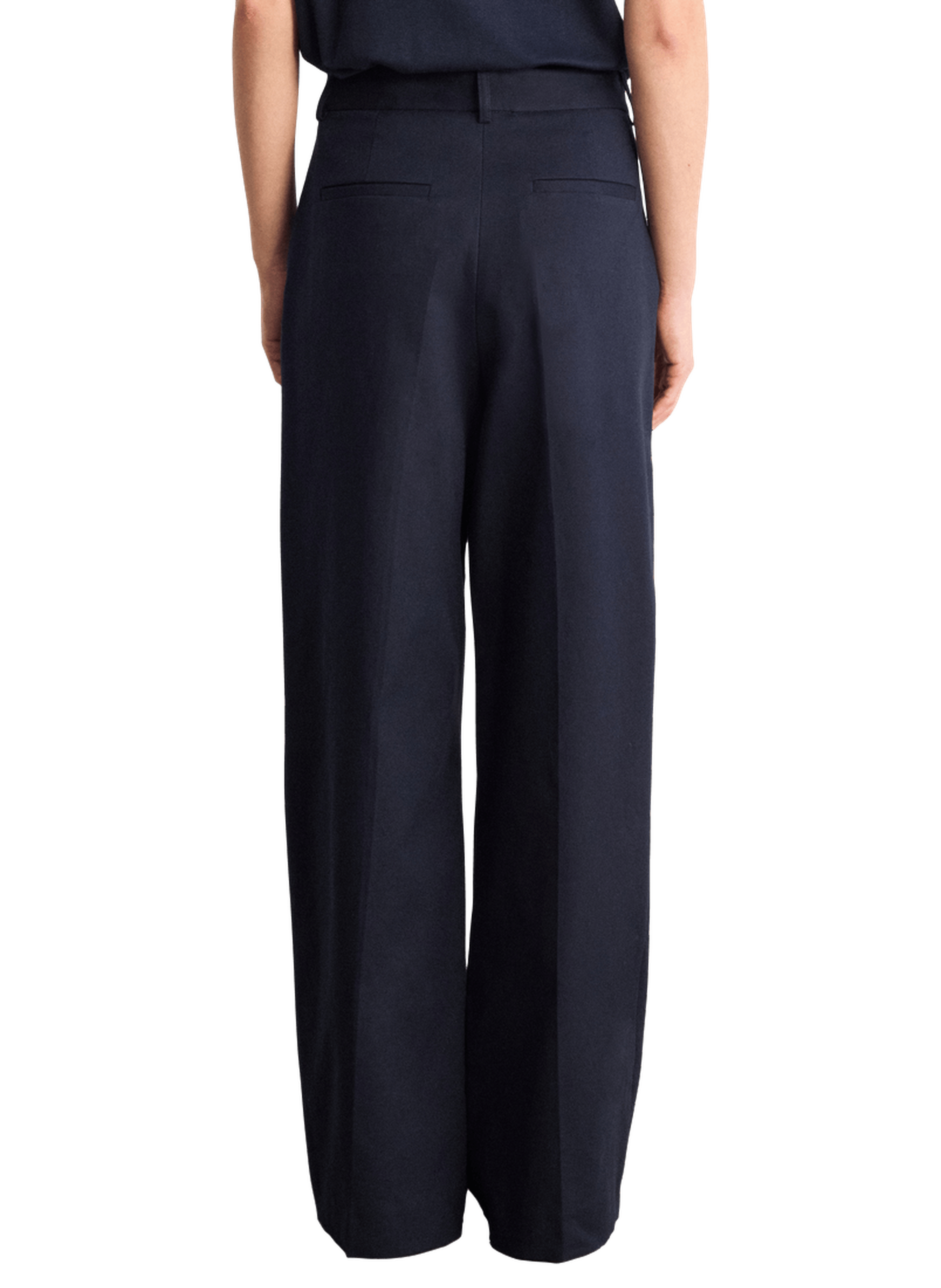 Pantalon à pinces en coton - bibaia PABLO Bleu