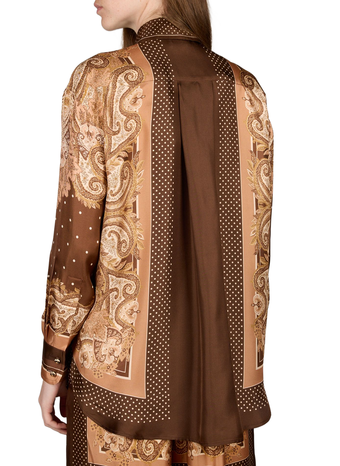 Luna silk blouse ZIMMERMANN Brown