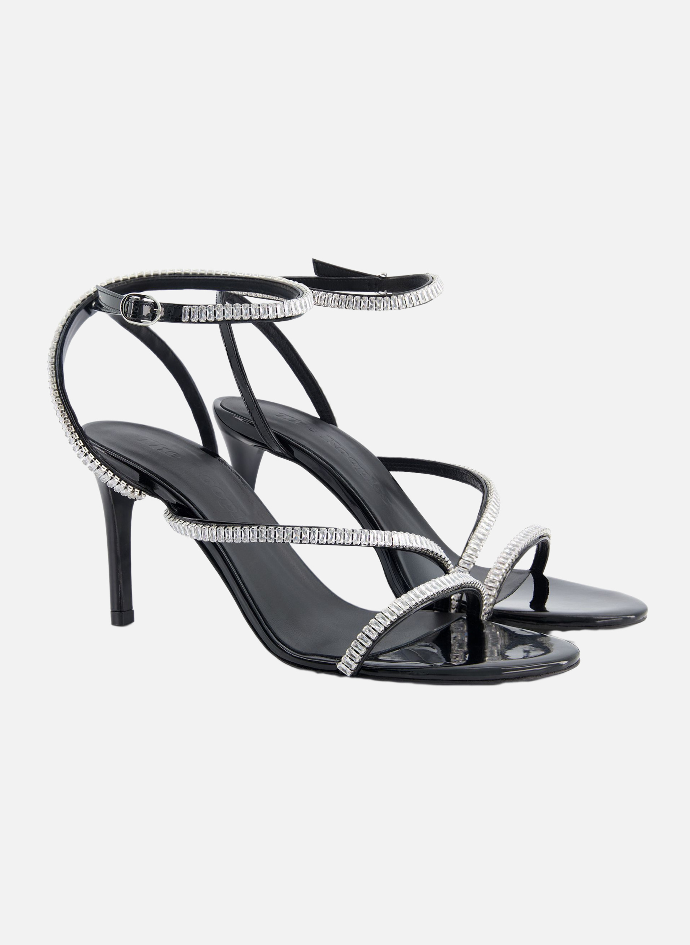 Sandales à talons avec strass THE KOOPLES Noir