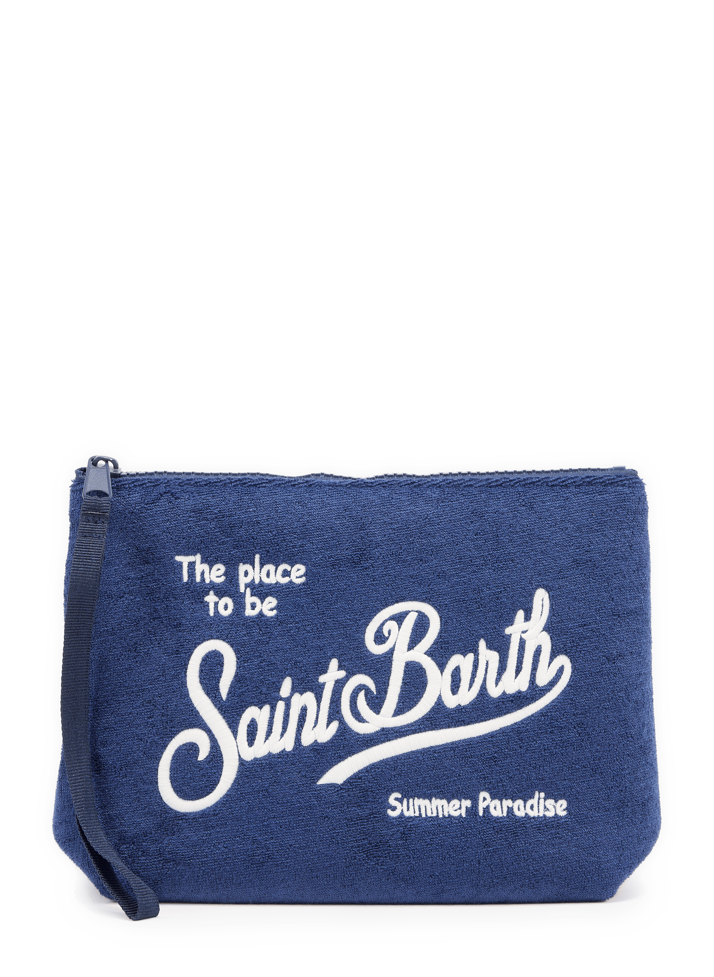 Embroidered Aline toiletry bag MC2 SAINT BARTH Blue
