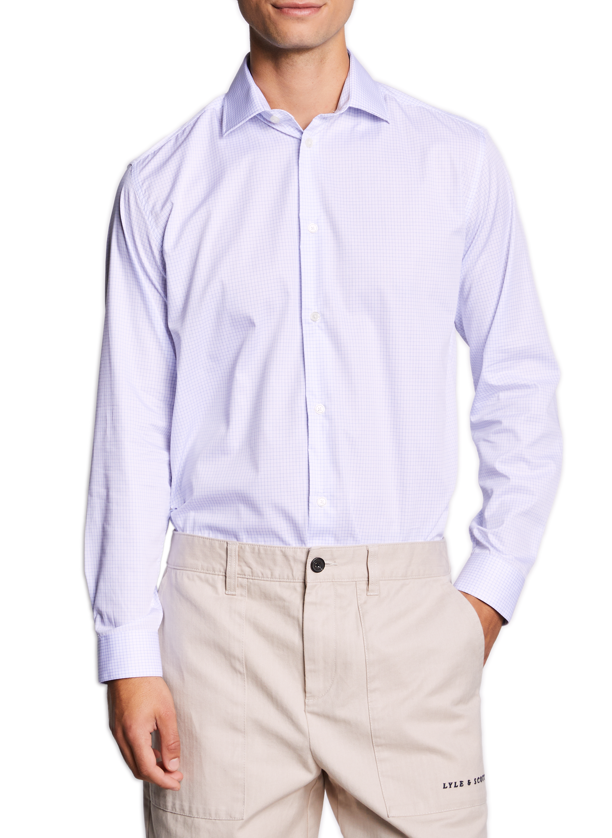 Chemise à carreaux AU PRINTEMPS PARIS Bleu