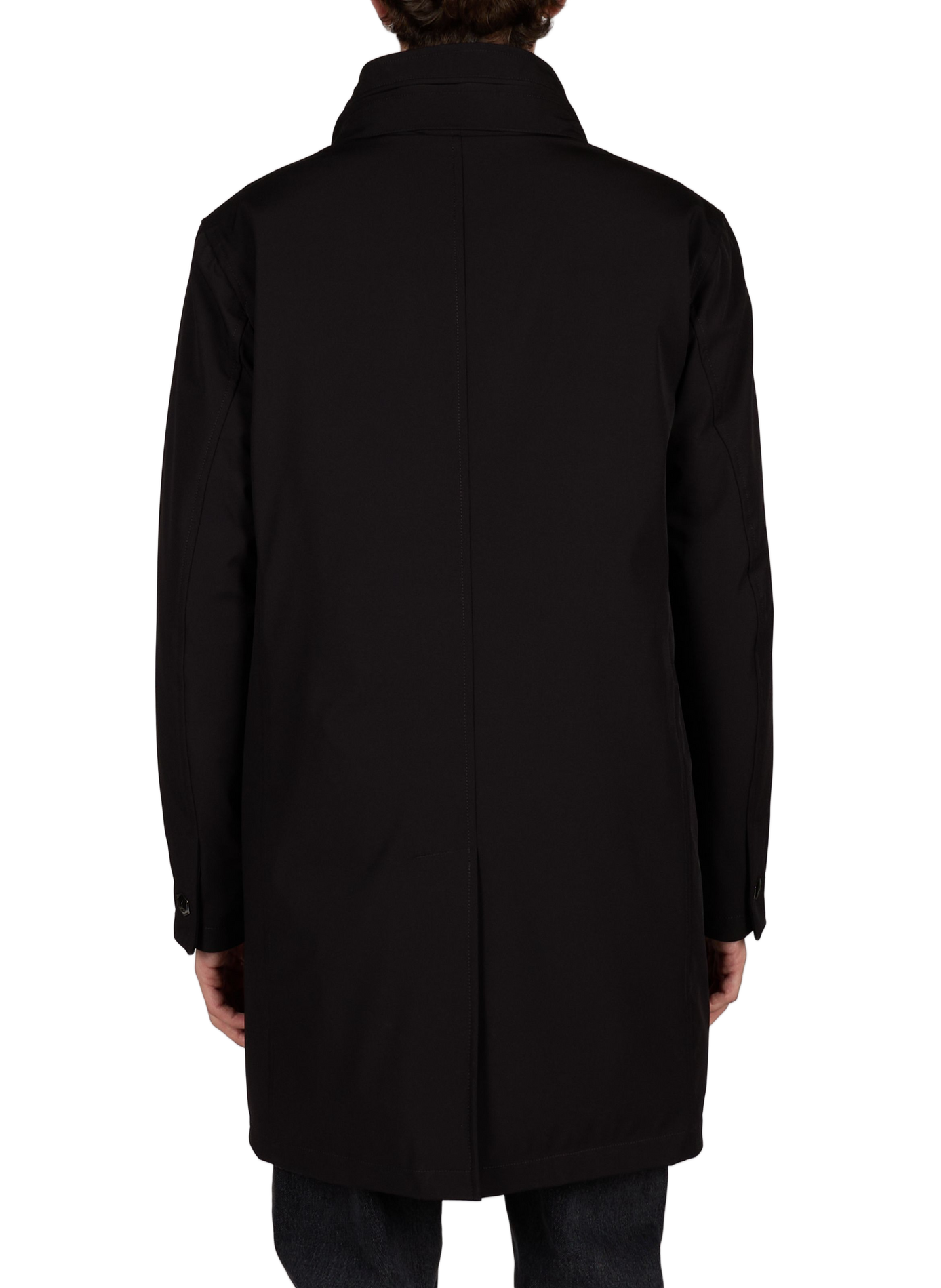 Manteau ajusté à col montant  NORWEGIAN WOOL Noir