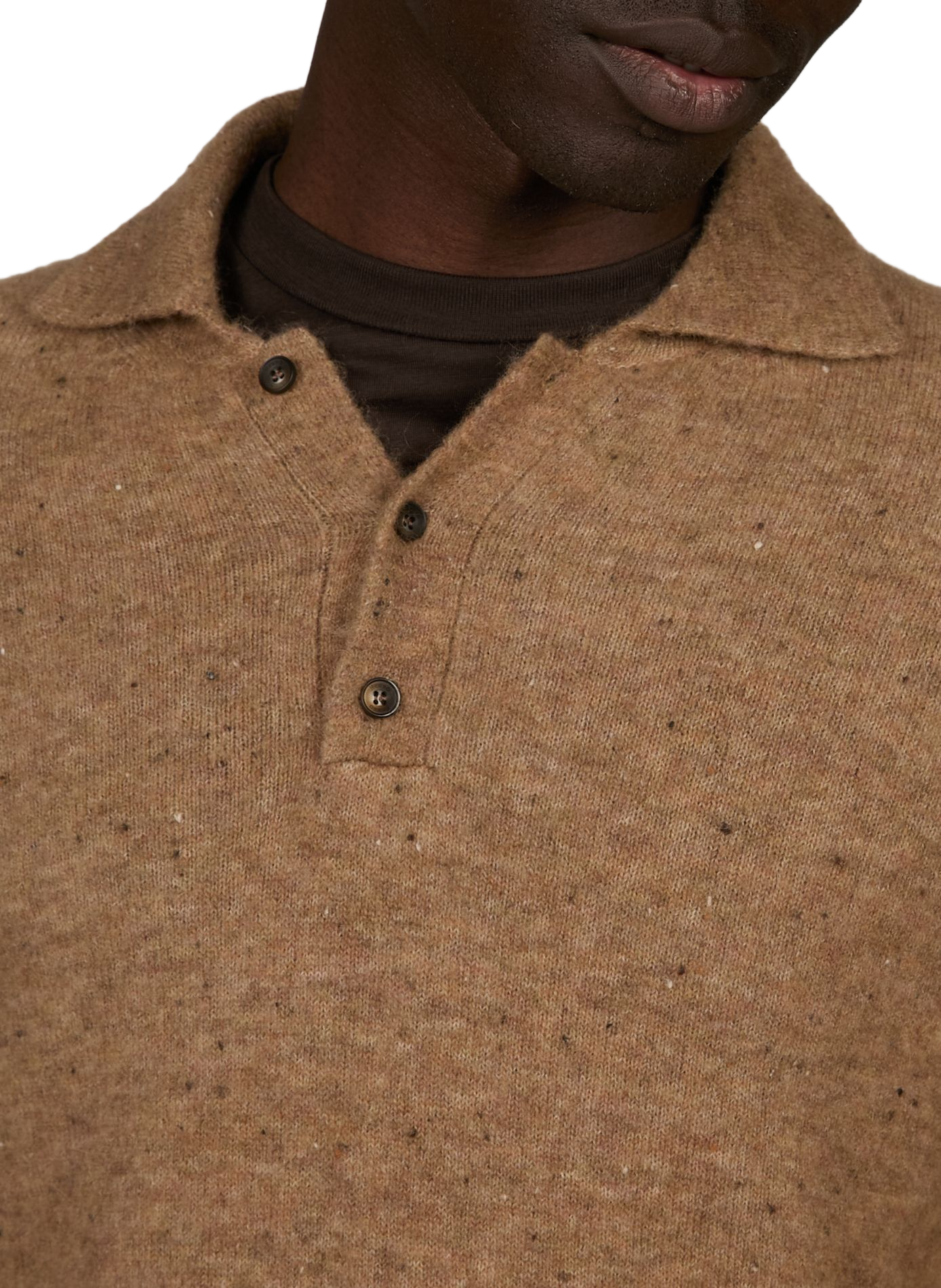 Langarm-Pullover aus Alpakamischung HERNO Braun