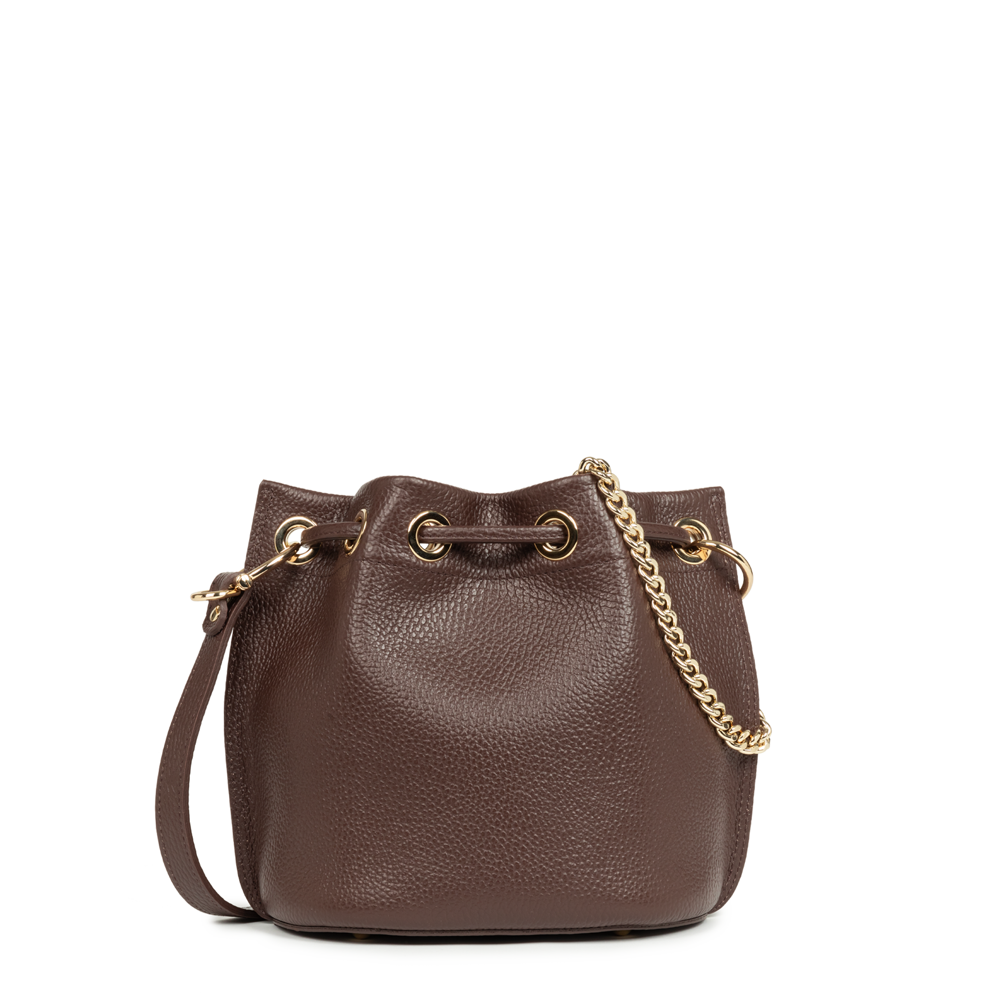 Petit sac bourse - alba double LANCASTER Marron