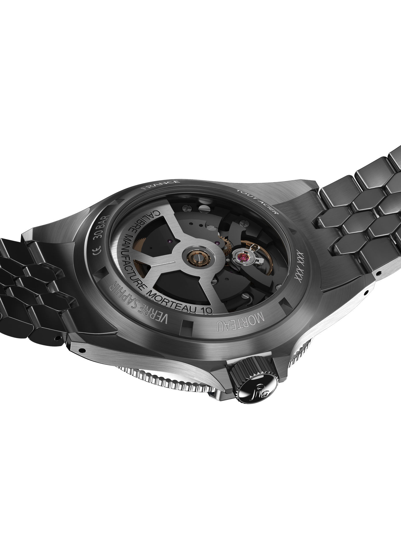 Montre automatique Superman Gilt CMM.10 en acier inoxydable YEMA Argent