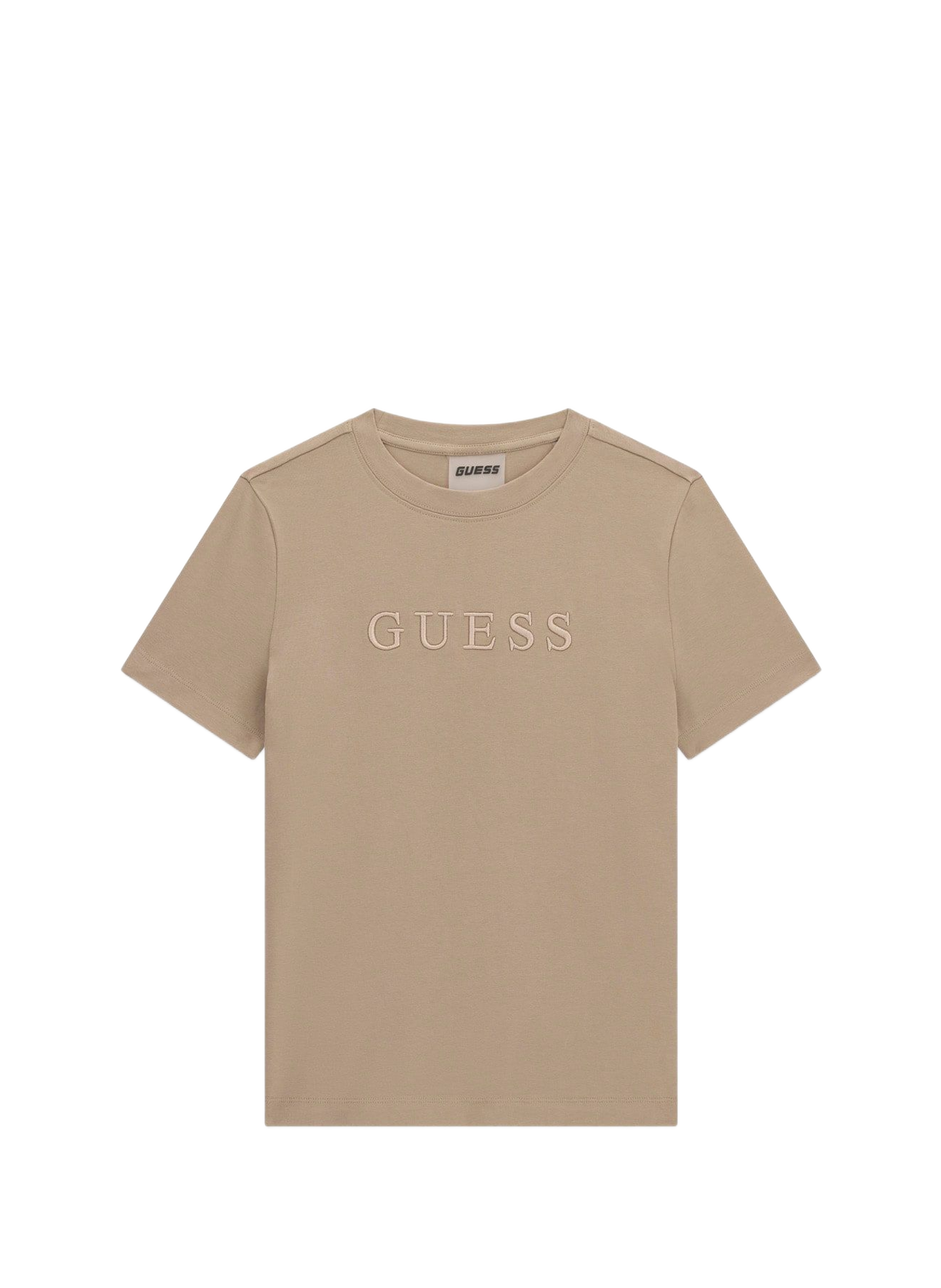 Straight t-shirt in blended cotton GUESS Beige