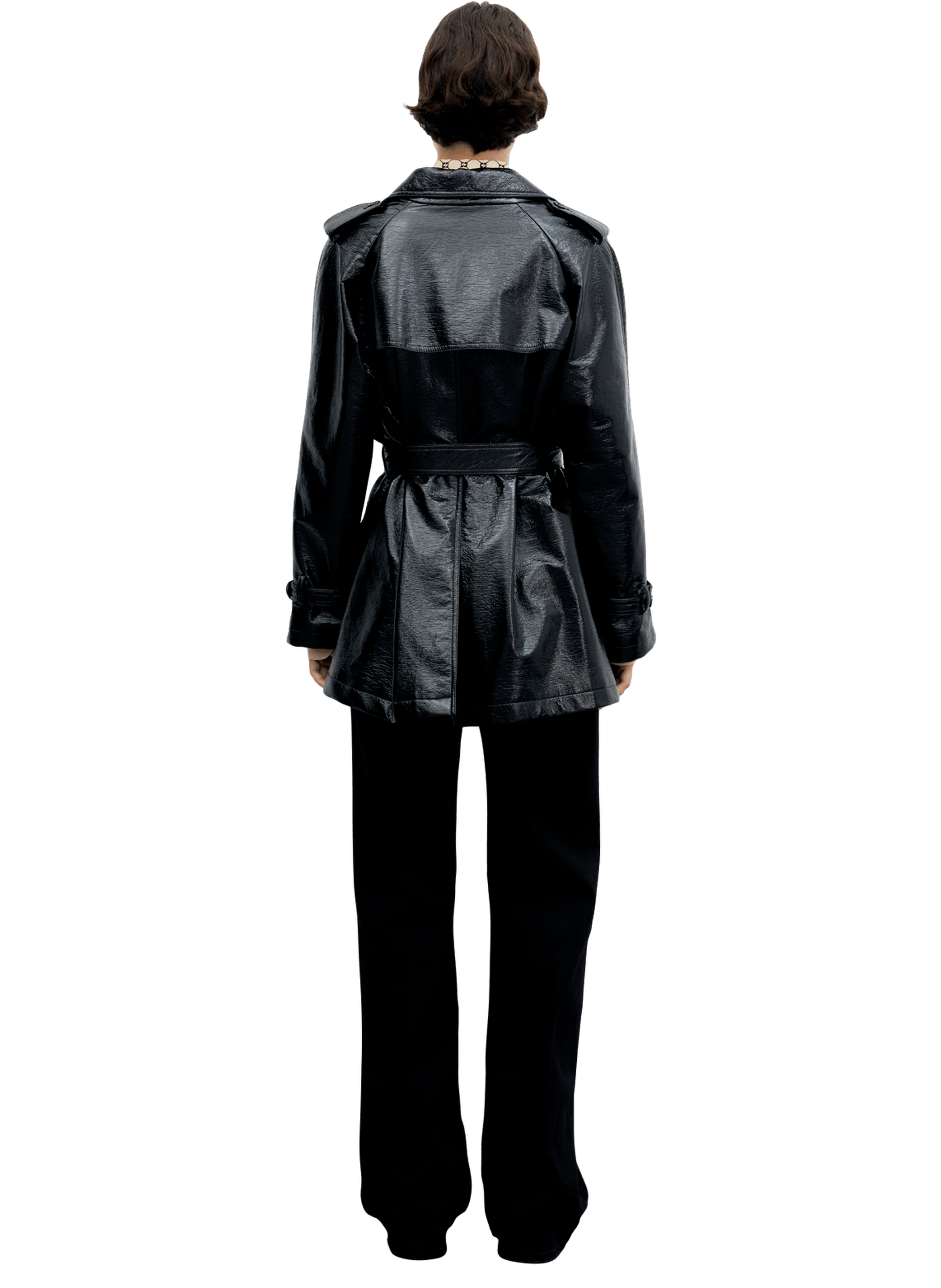Trench court en vernis - vicky GERARD DAREL Noir