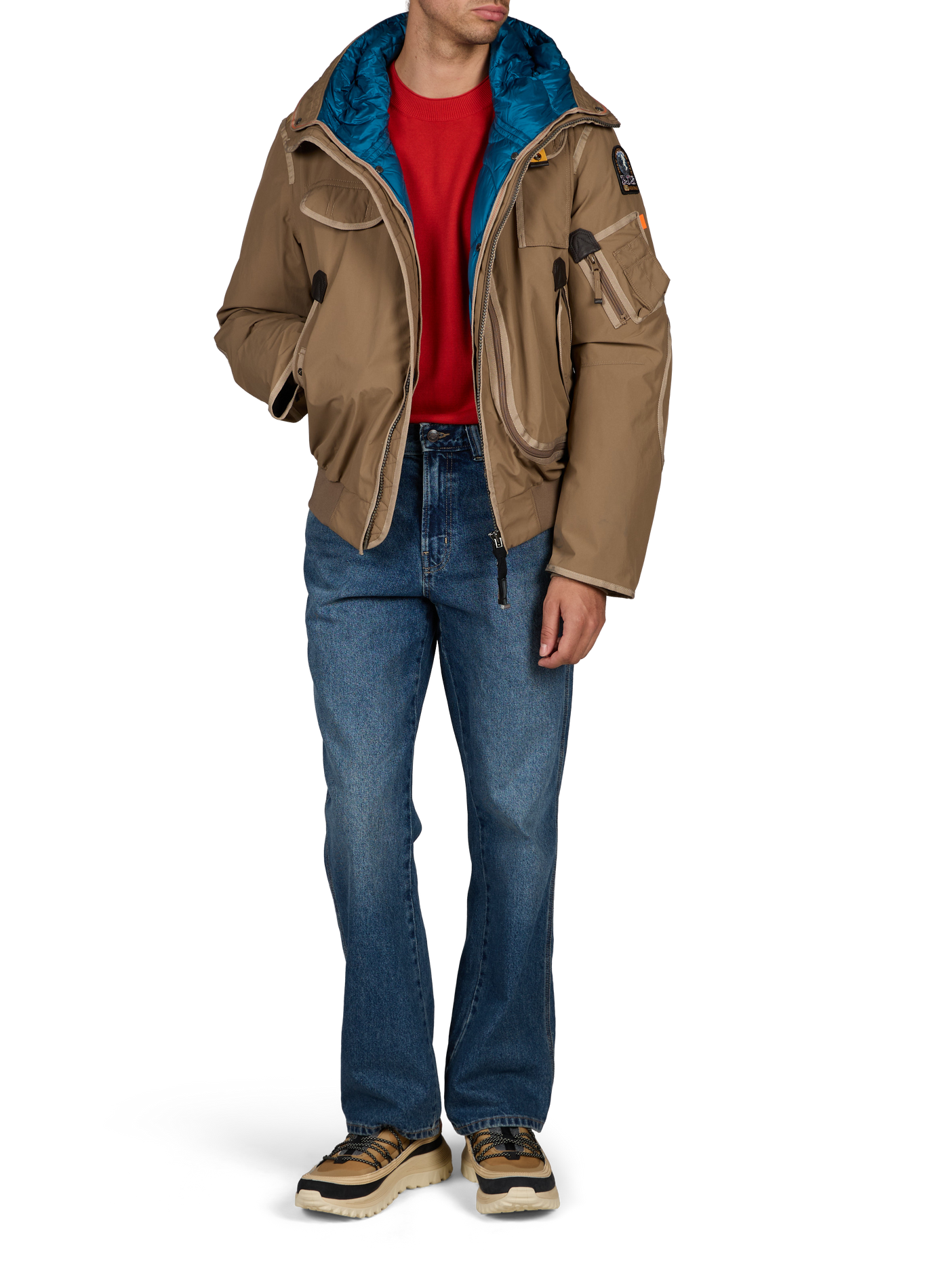 Straight Gobi Parka with High Collar PARAJUMPERS Brown
