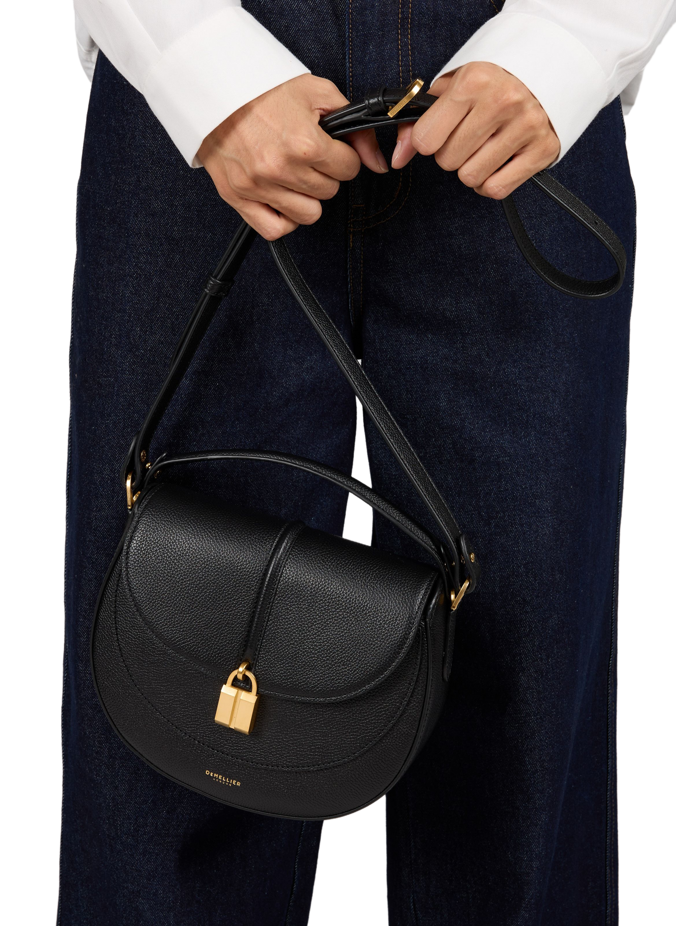 Siena leather handbag DEMELLIER LONDON Black