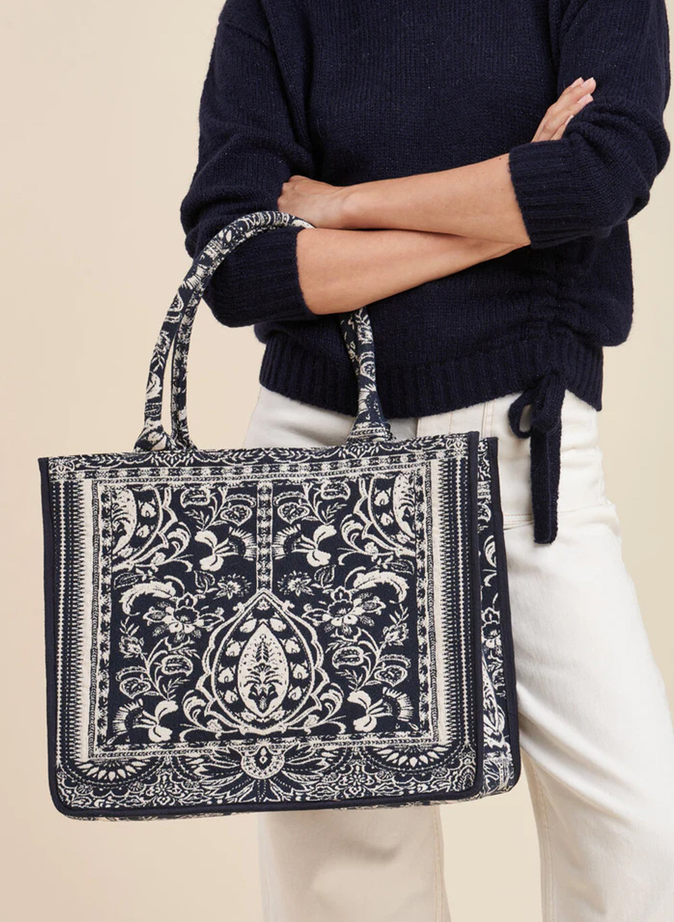 Jacquard shopper LA FEE MARABOUTEE Blauw