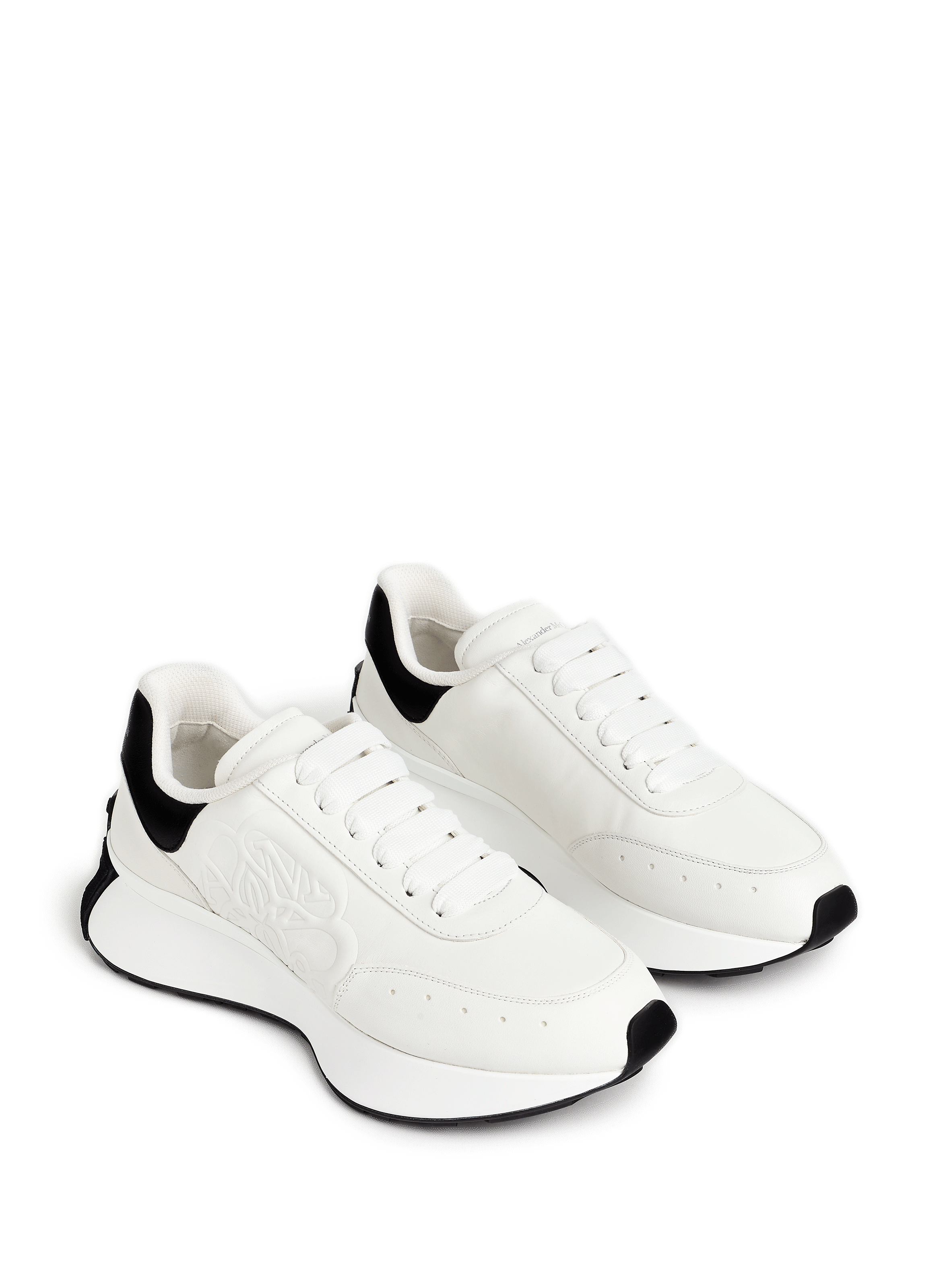 Baskets Sprint Runner en cuir ALEXANDER MCQUEEN Blanc