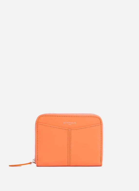 Porte monnaie Charlotte en cuir Orange