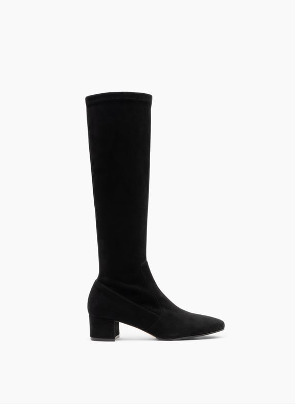 Bottes victoria en velours stretch Noir by PARALLELE PARALLELE Bottes victoria en velours stretch Noir