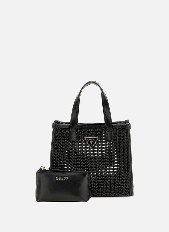 Sac à main Brigitta tressé Noir by GUESS GUESS Sac à main Brigitta tressé Noir