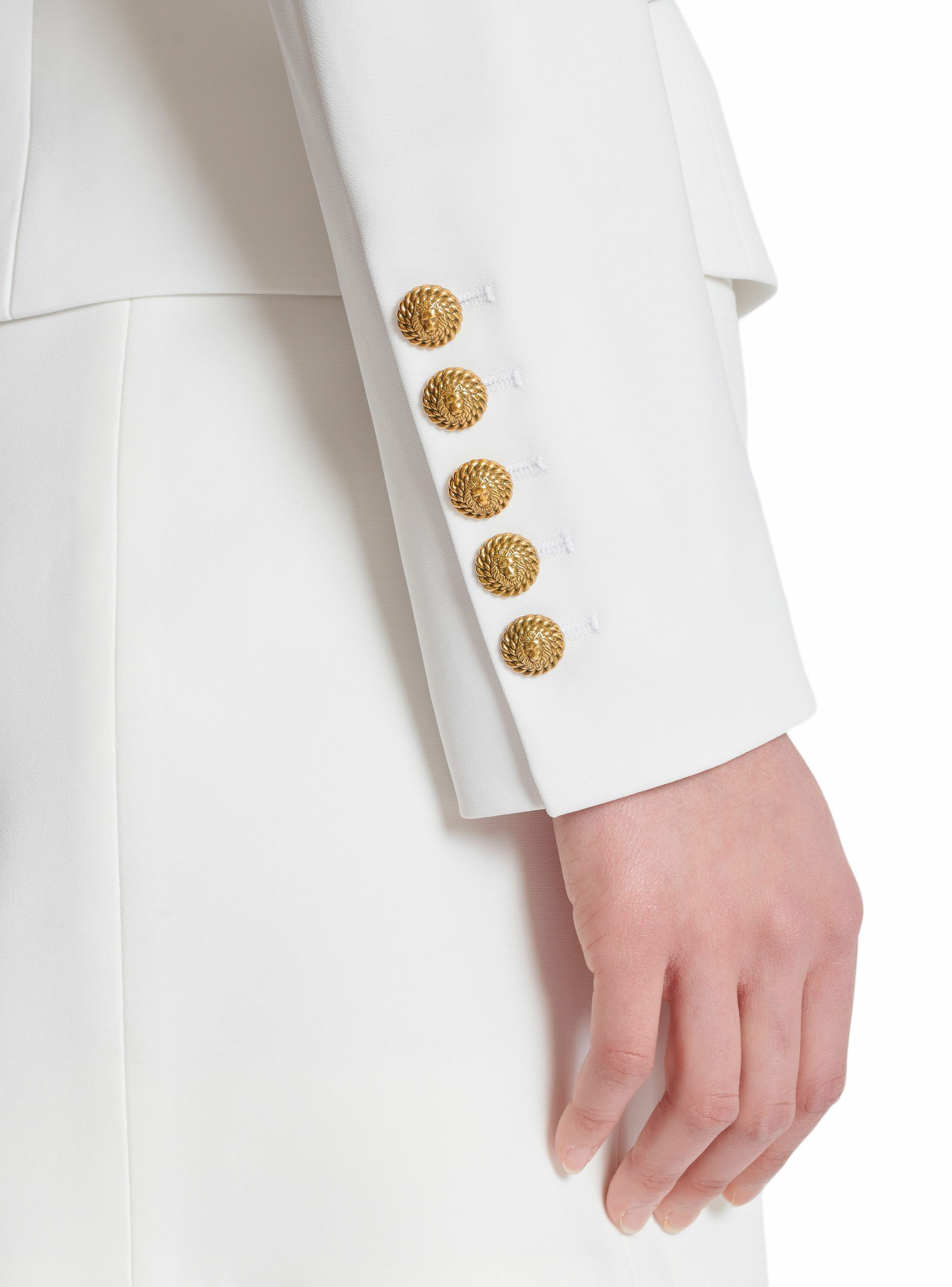 Veste 6 boutons bicolore BALMAIN Blanc