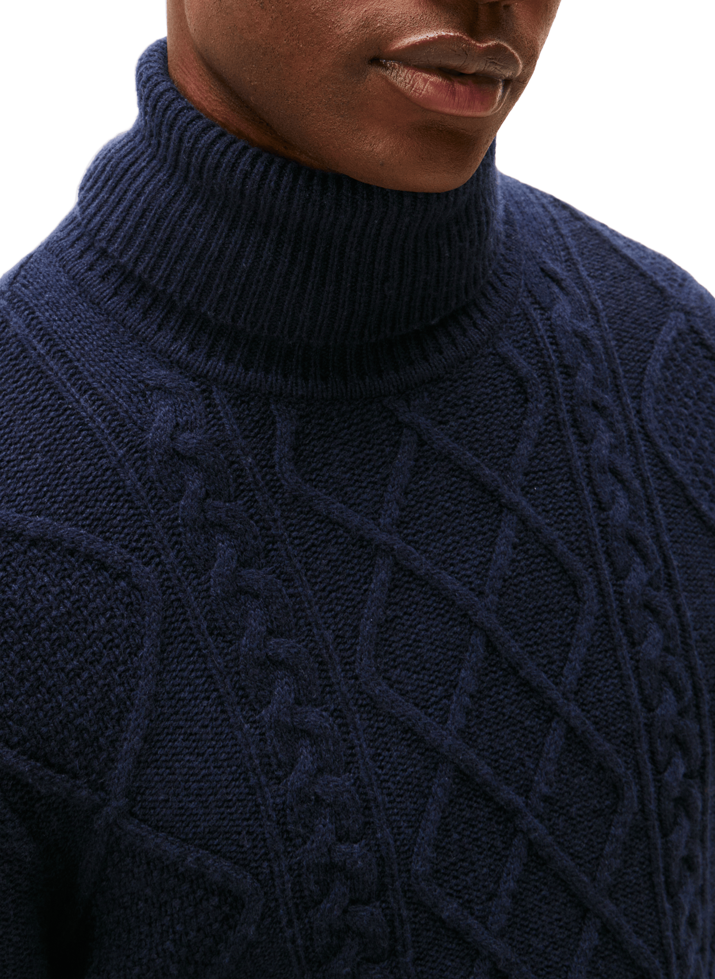 Turtleneck wool-blend jumper TOMMY HILFIGER Blue