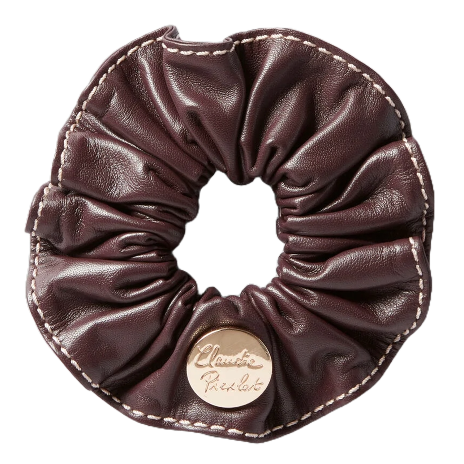 Chouchou en cuir uni CLAUDIE PIERLOT Rouge