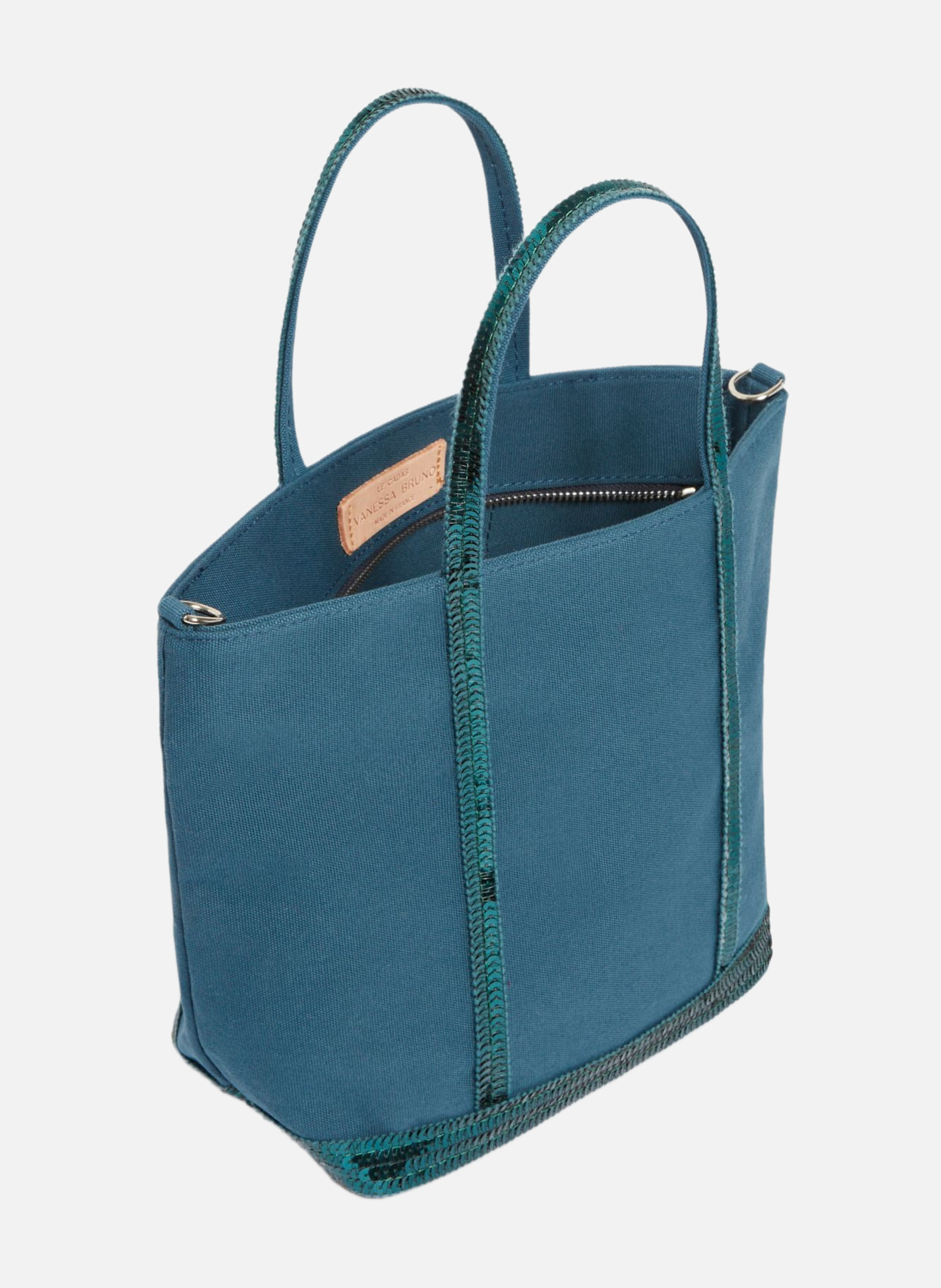 Cabas s zippé en toile VANESSA BRUNO Vert