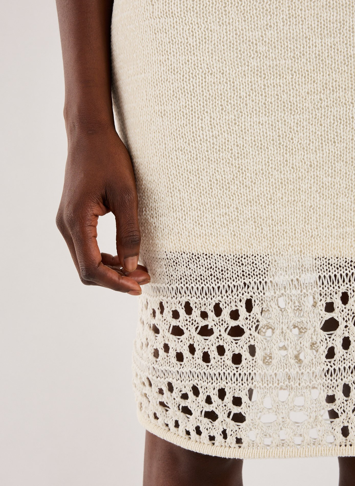 Knit midi strapless dress GUESS White