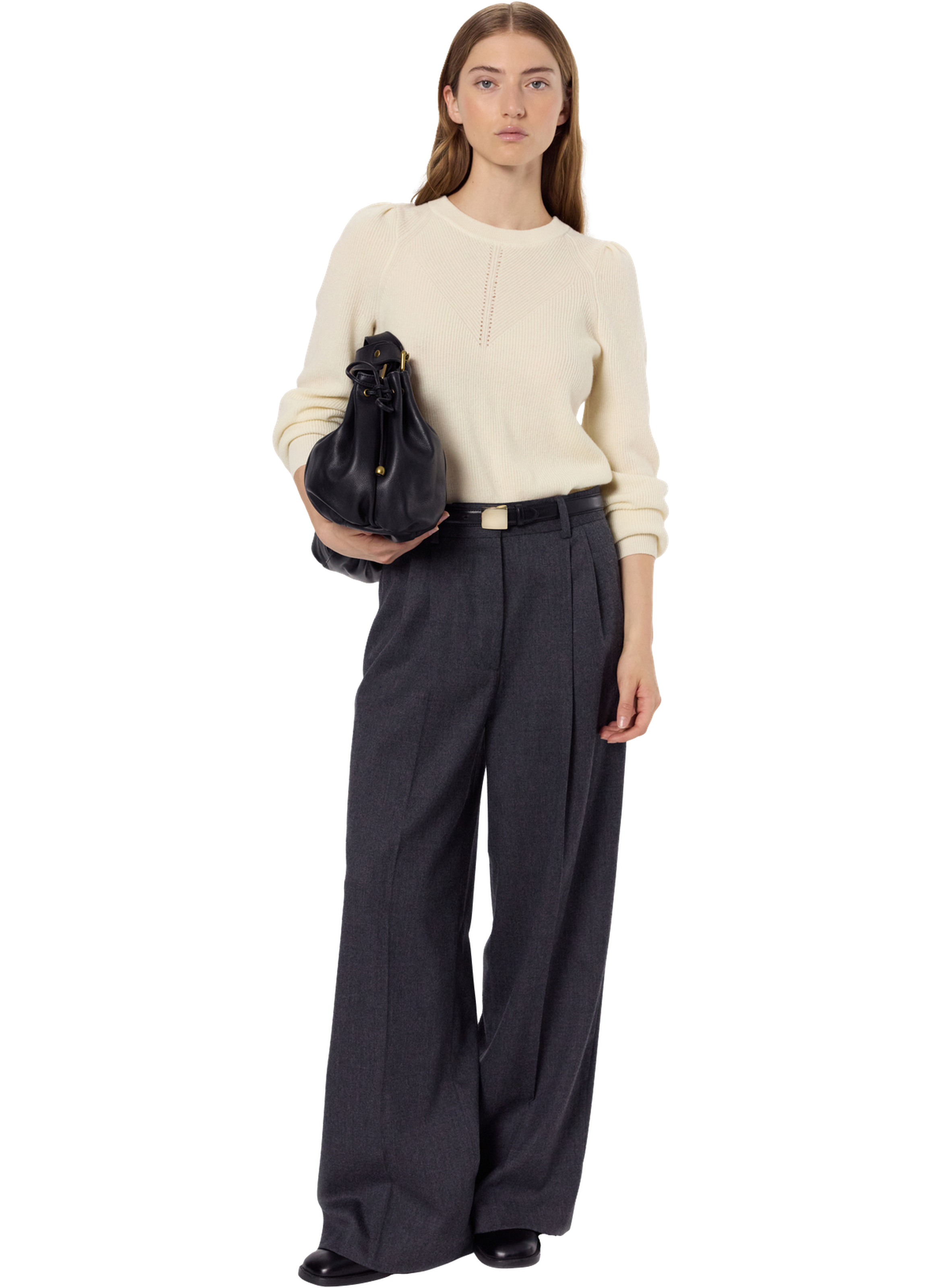 Pull à jeux de maille en laine - evange GERARD DAREL Beige