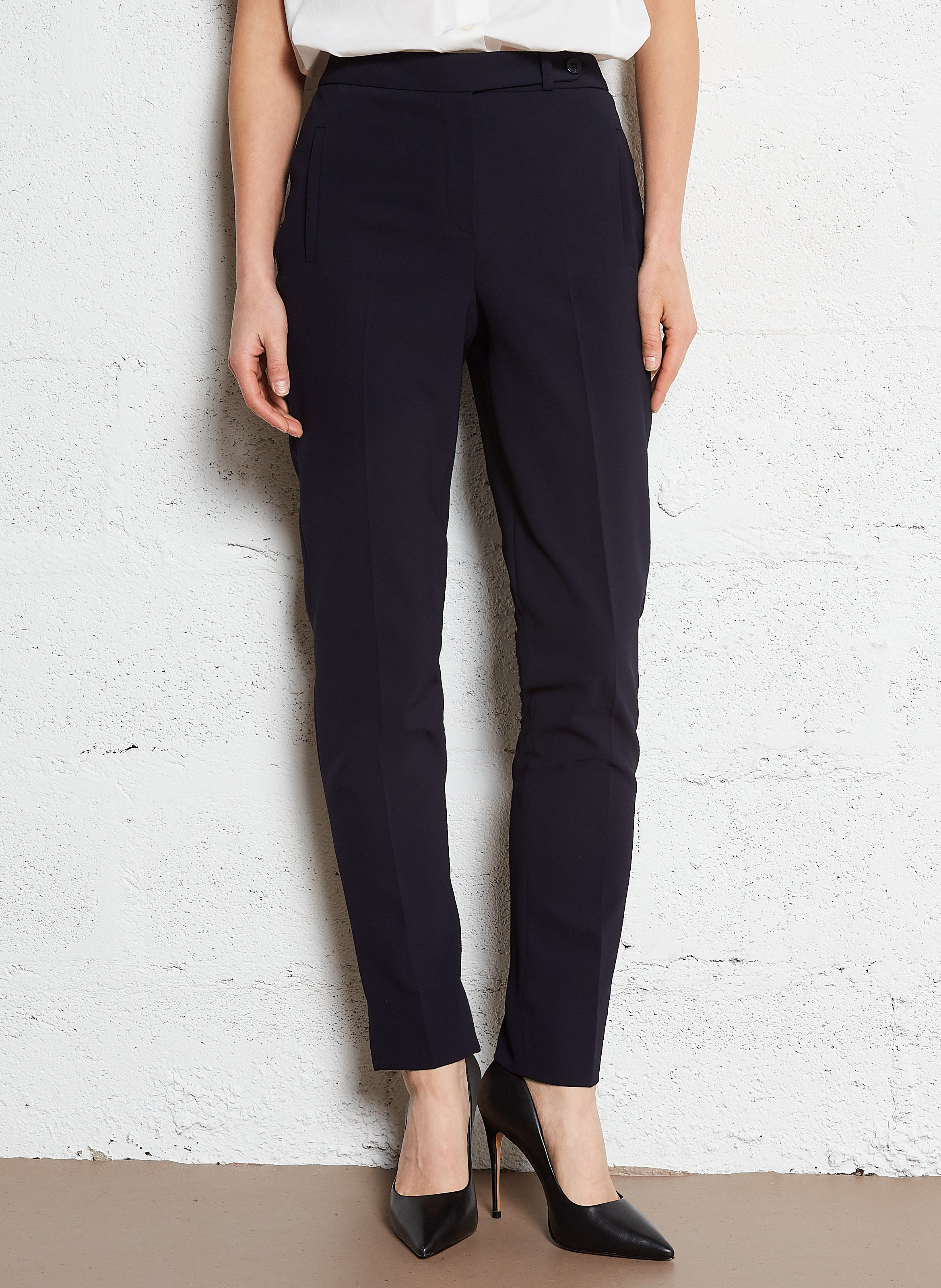 Pantalon slim en crêpe MAISON 123 Bleu